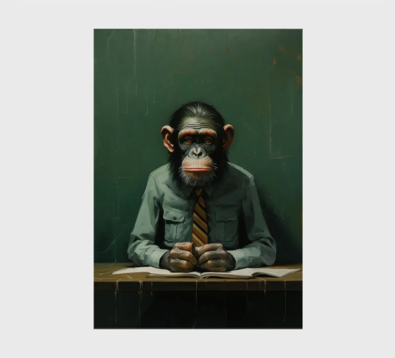 Minimal Chimpanzee 2 notebook by Minimal Animal Art