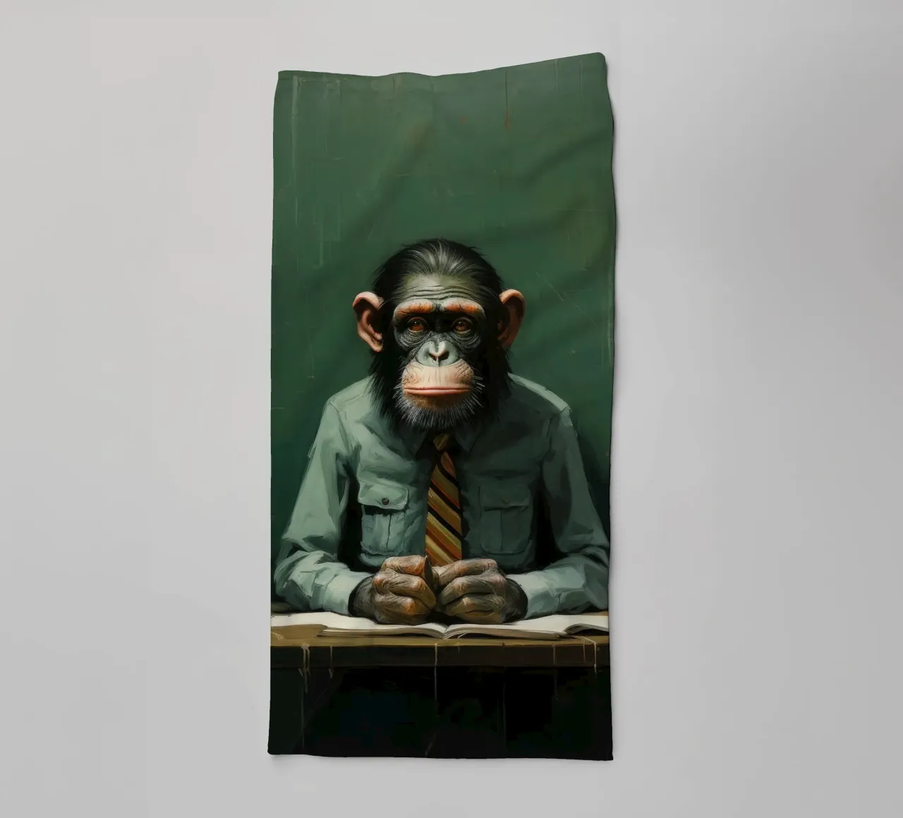 Scimpanzé minimo 2 asciugamano da bagno da Minimal Animal Art