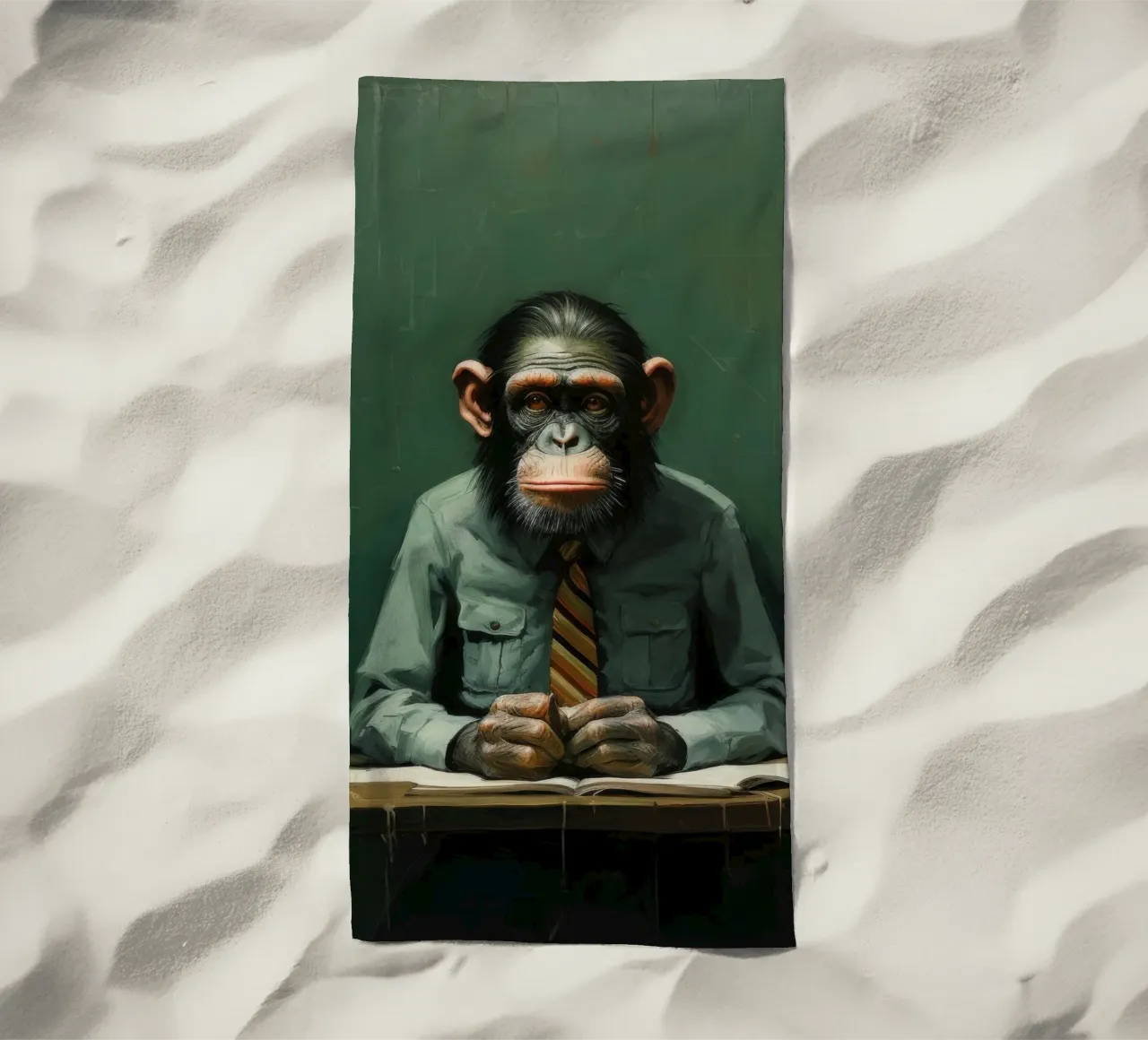 Scimpanzé minimo 2 telo mare da Minimal Animal Art