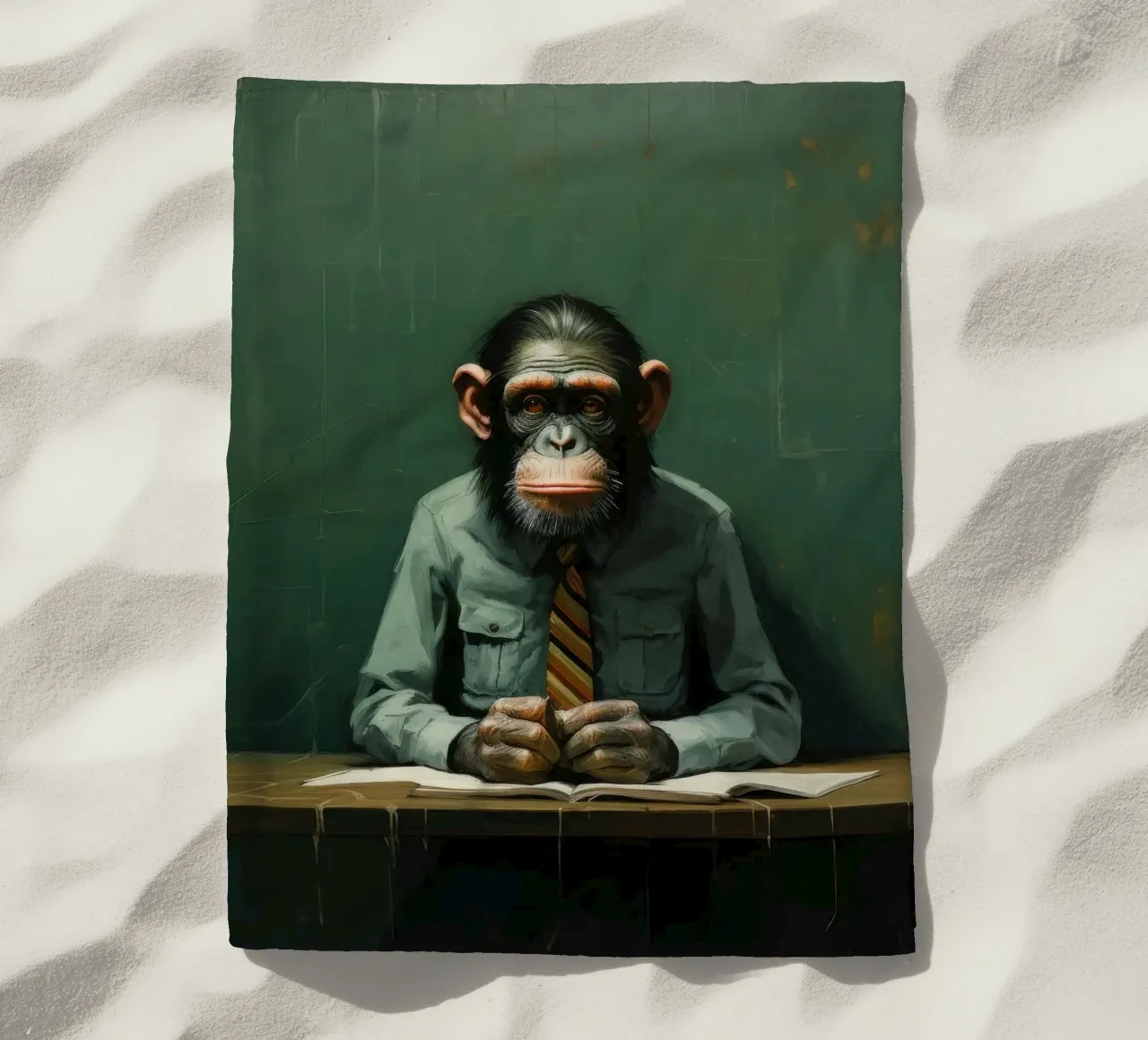 Scimpanzé minimo 2 telo mare da Minimal Animal Art