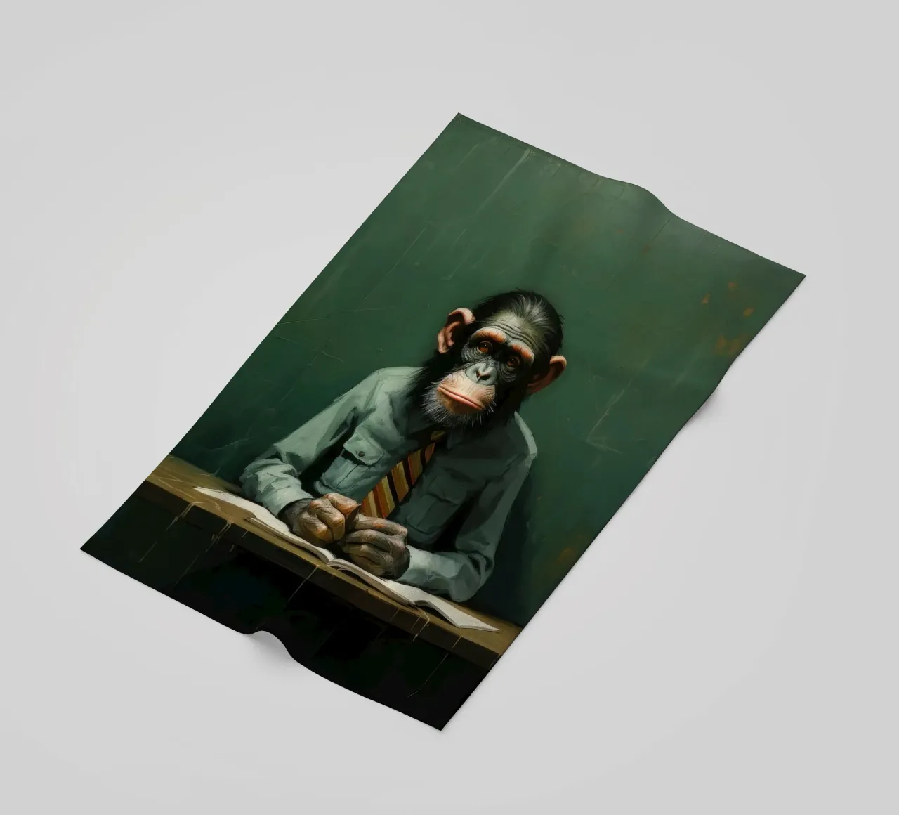 Scimpanzé minimo 2 telo mare da Minimal Animal Art