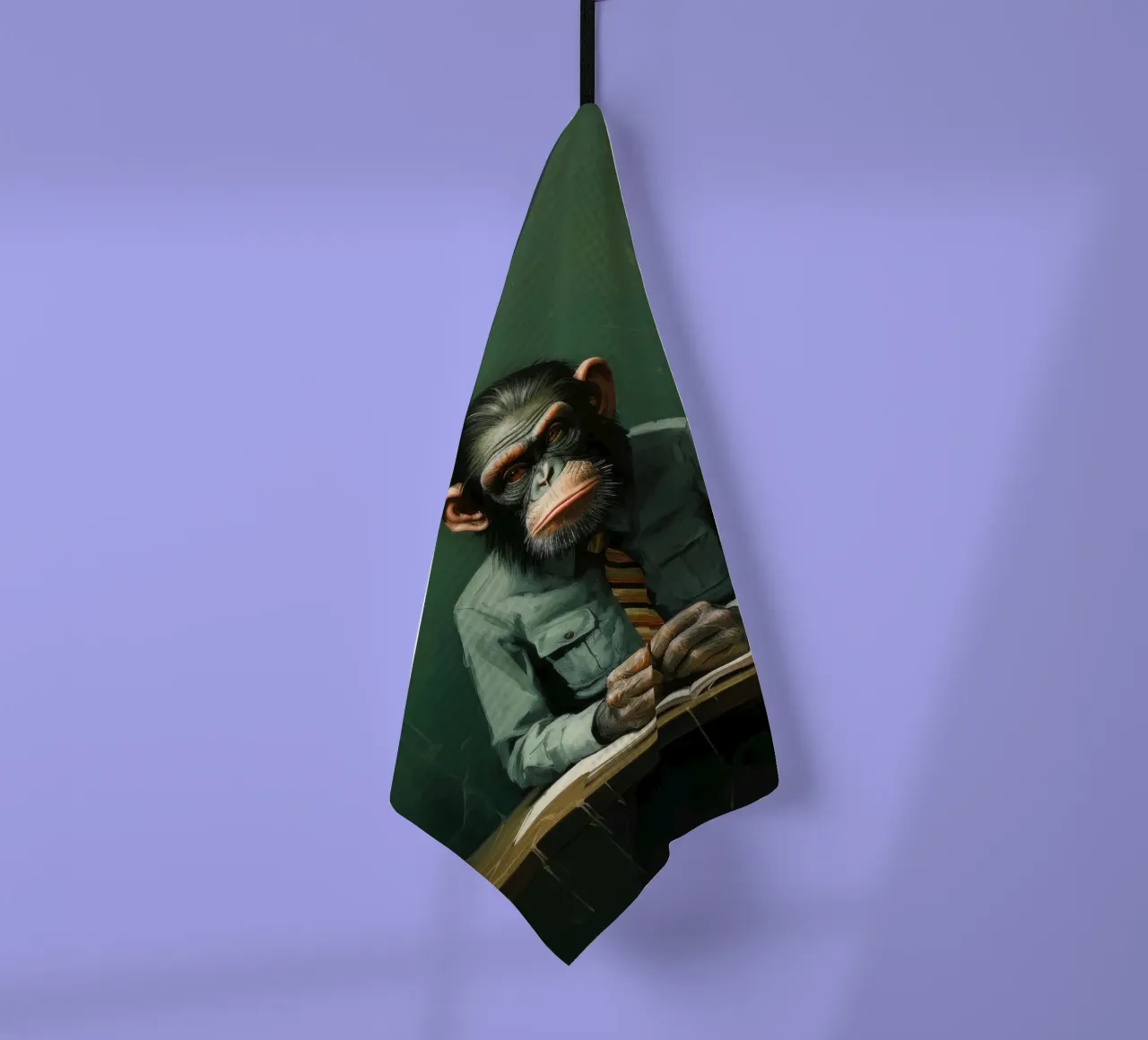 Scimpanzé minimo 2 canovaccio da cucina da Minimal Animal Art