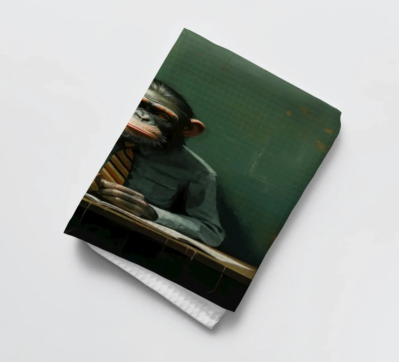 Scimpanzé minimo 2 canovaccio da cucina da Minimal Animal Art