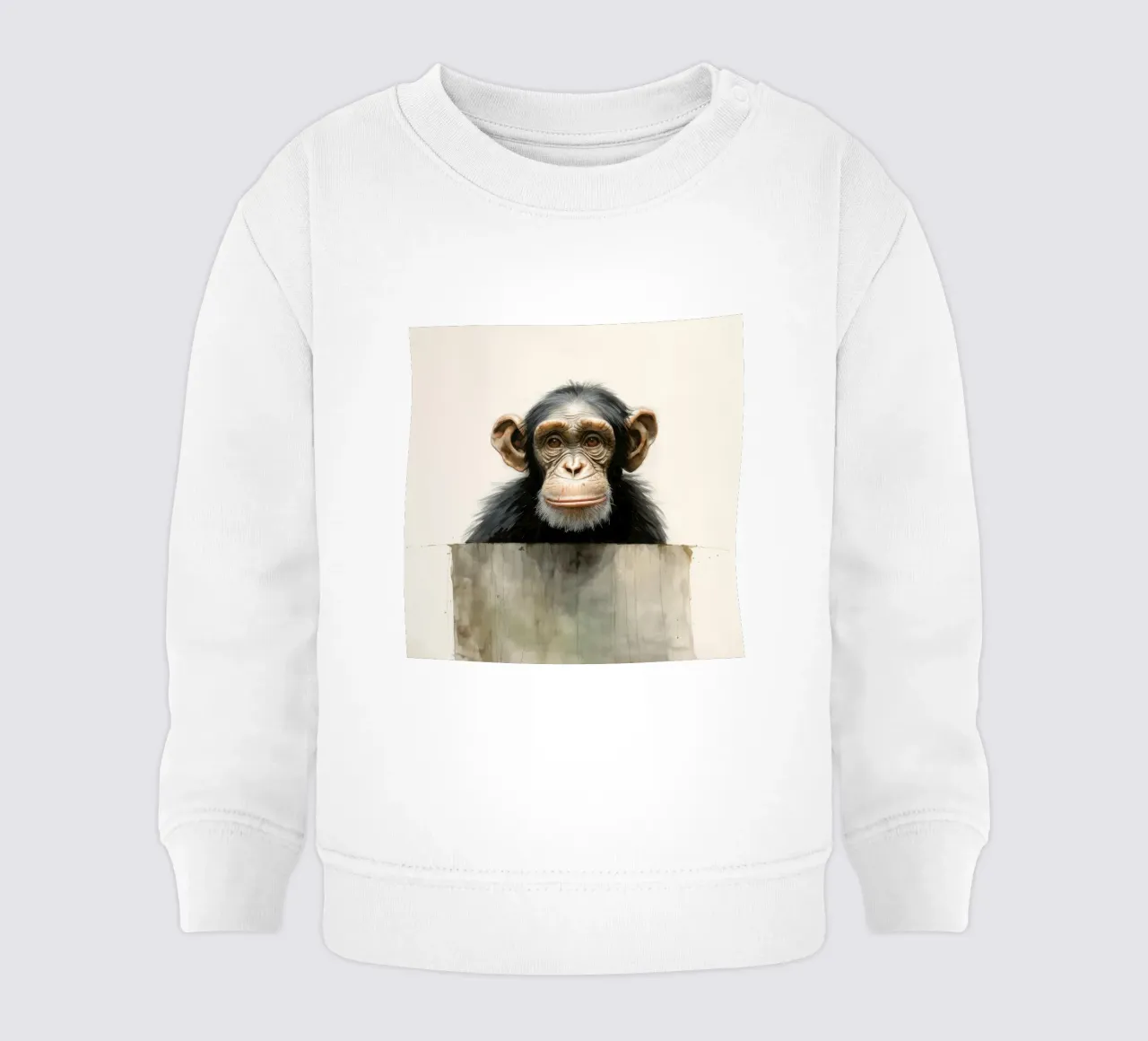 Minimal Schimpanse 3 Baby Sweatshirt von Minimal Animal Art