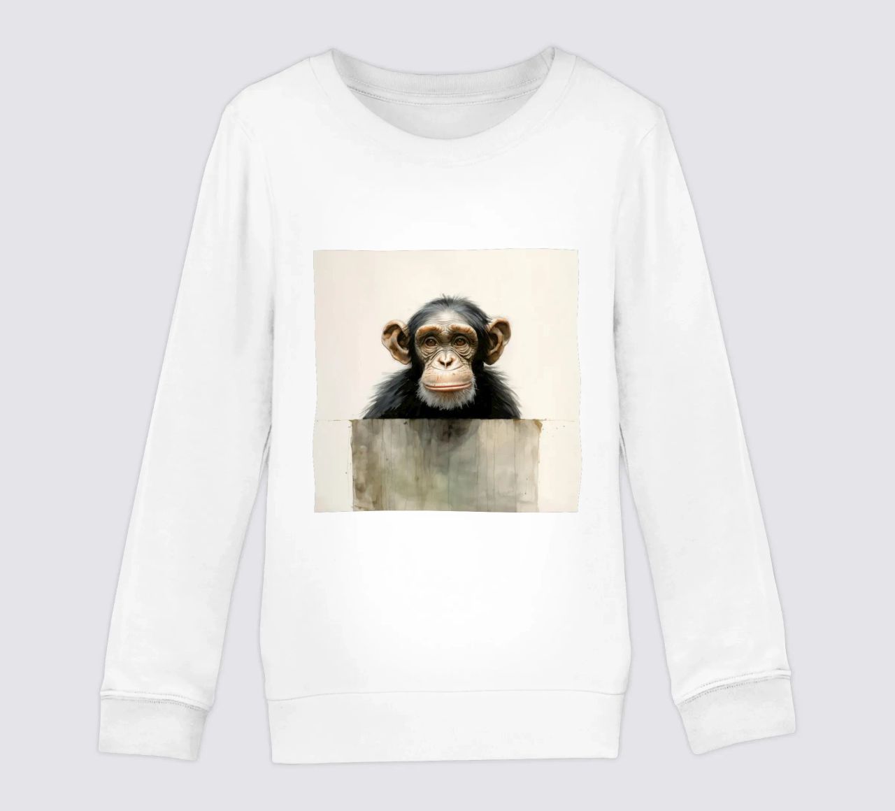 Scimpanzé minimo 3 felpa bambino da Minimal Animal Art