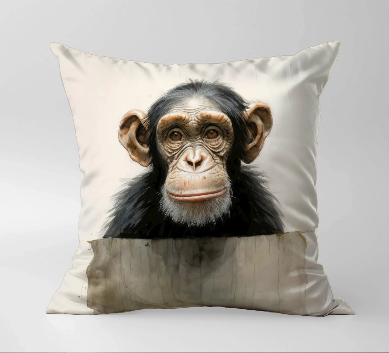 Scimpanzé minimo 3 cuscino da Minimal Animal Art