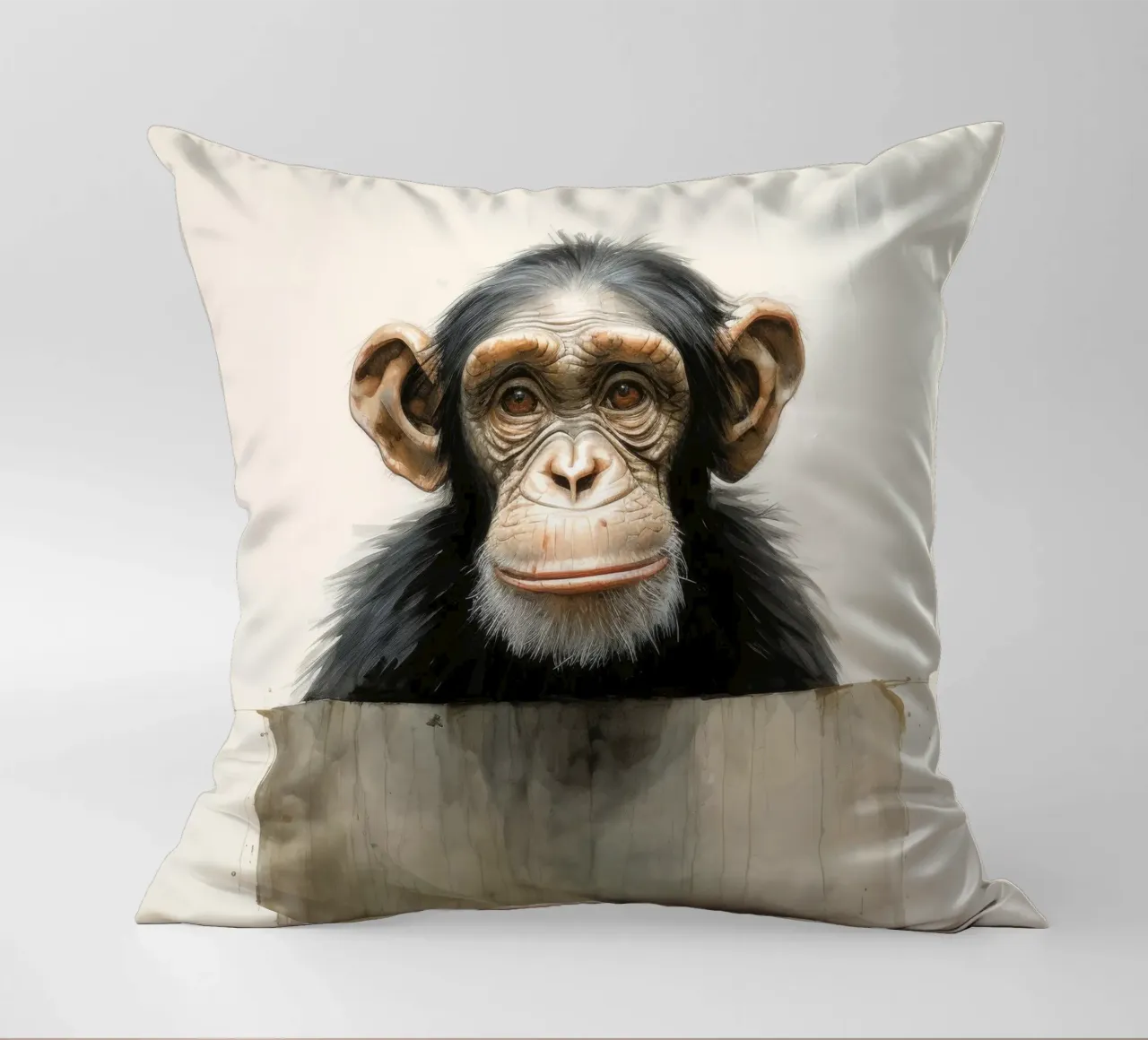 Chimpancé mínimo 3 cojín de Minimal Animal Art