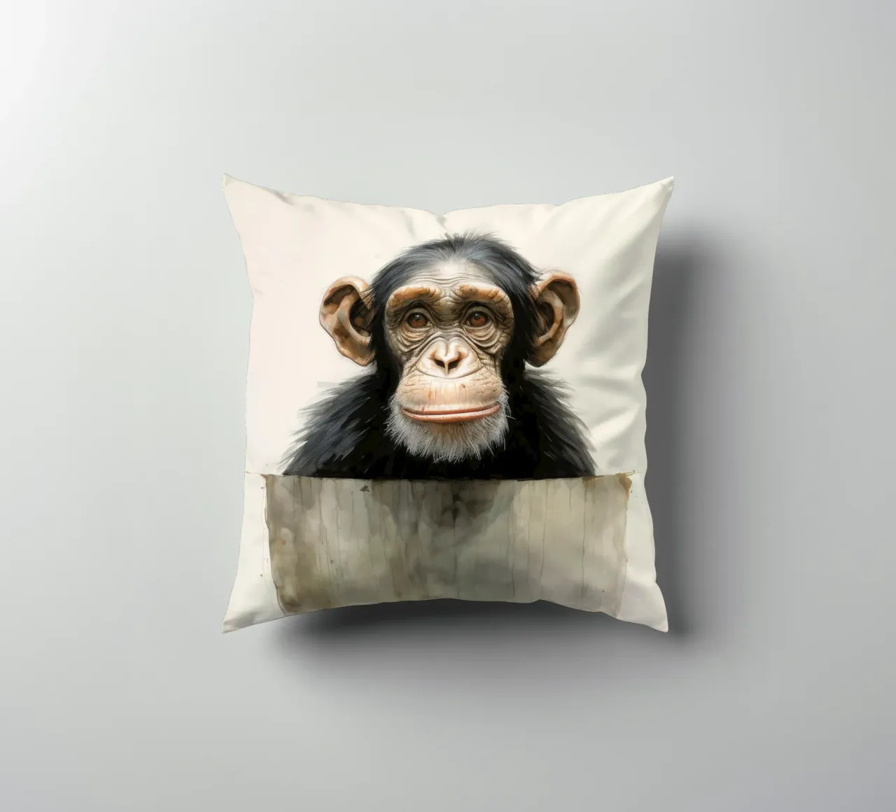 Chimpancé mínimo 3 cojín de Minimal Animal Art