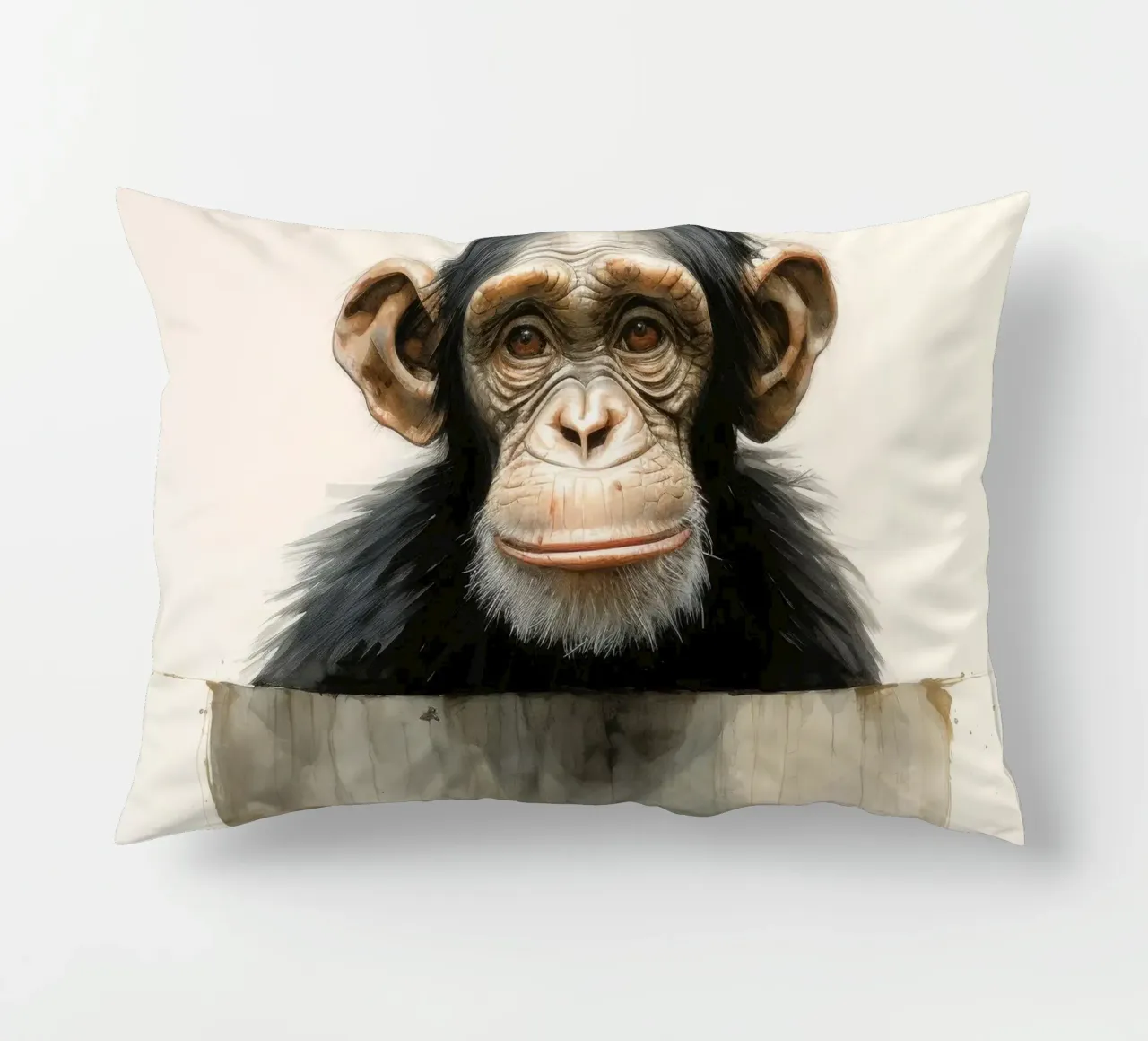 Chimpancé mínimo 3 cojín de Minimal Animal Art