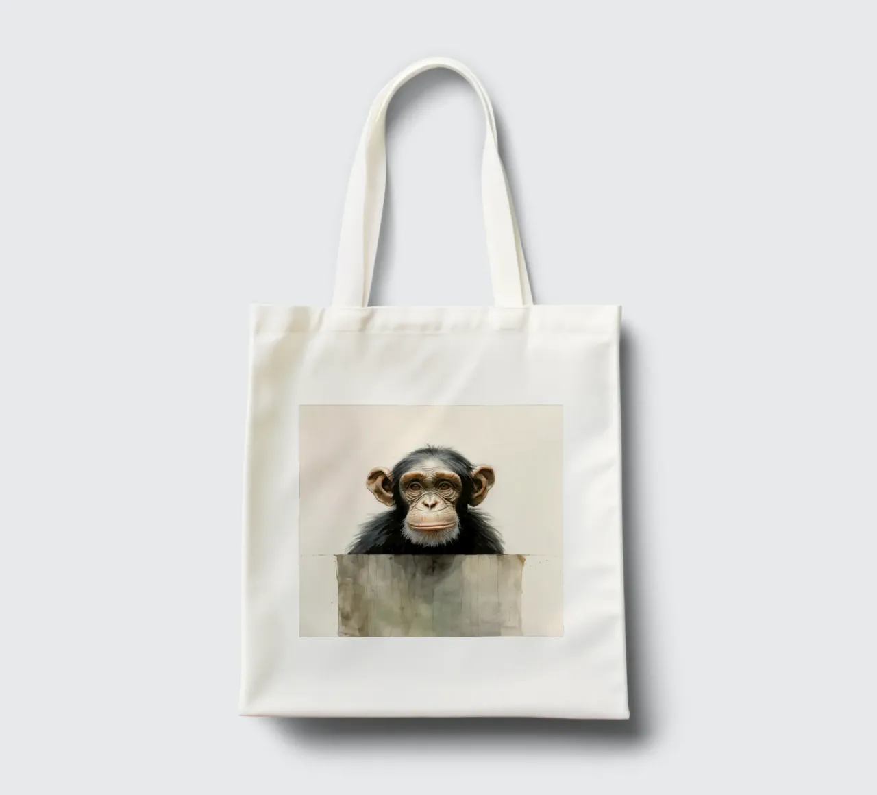 Scimpanzé minimo 3 borsa in juta da Minimal Animal Art