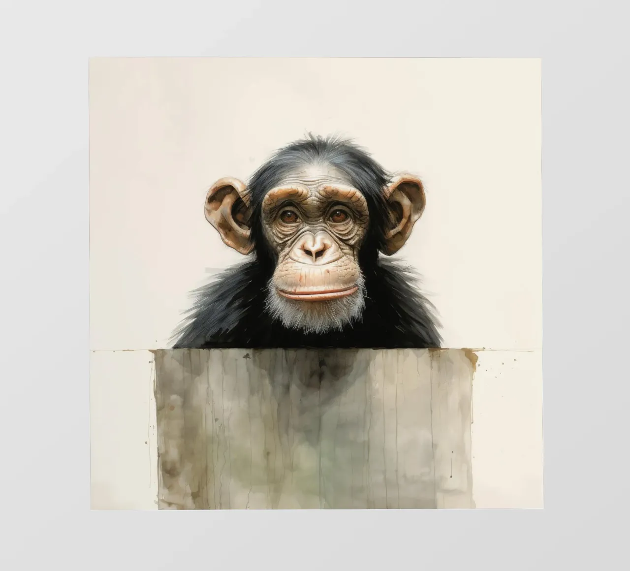 Scimpanzé minimo 3 telo in pvc da Minimal Animal Art