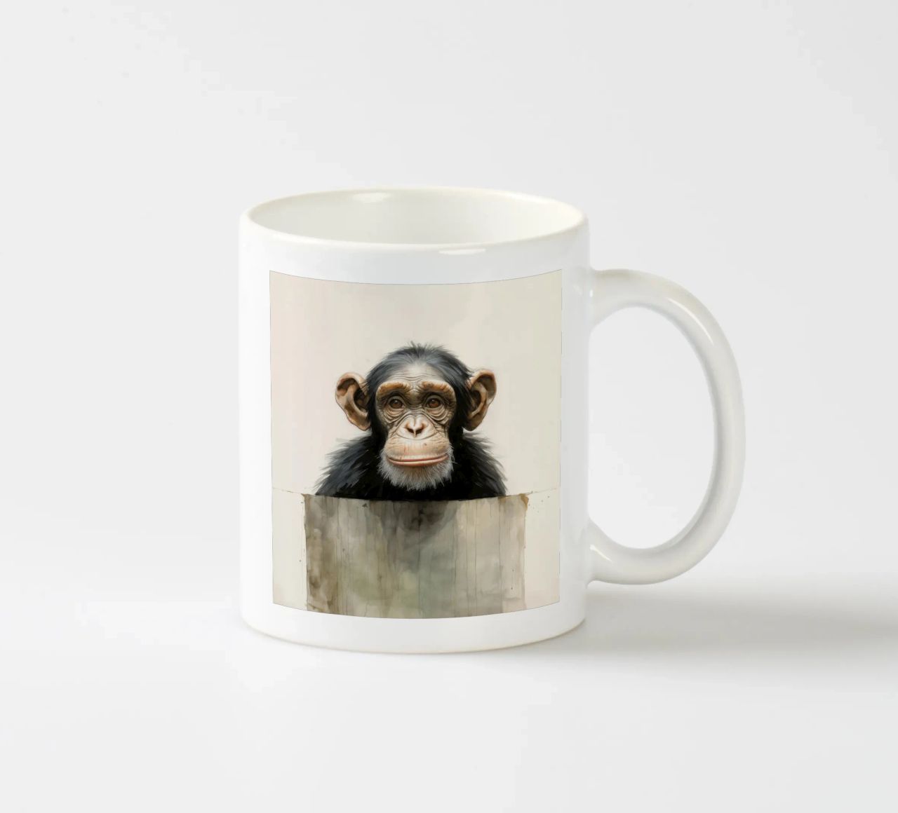 Scimpanzé minimo 3 tazza in ceramica da Minimal Animal Art