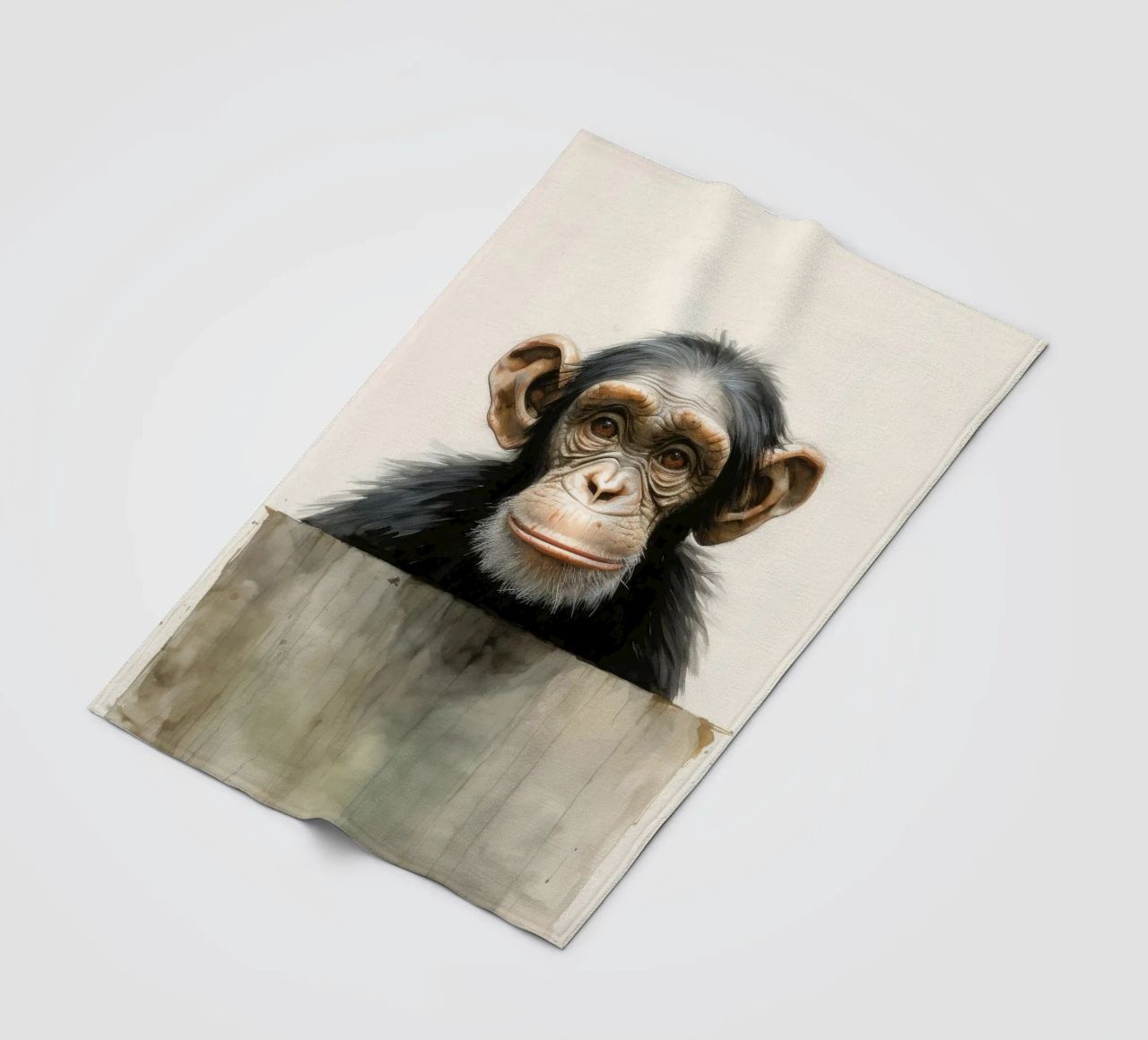 Scimpanzé minimo 3 coperta in pile da Minimal Animal Art