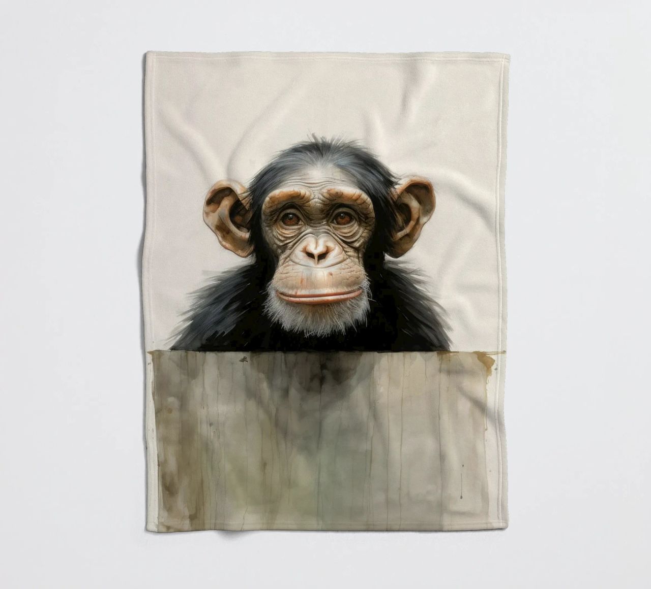 Scimpanzé minimo 3 coperta in pile da Minimal Animal Art
