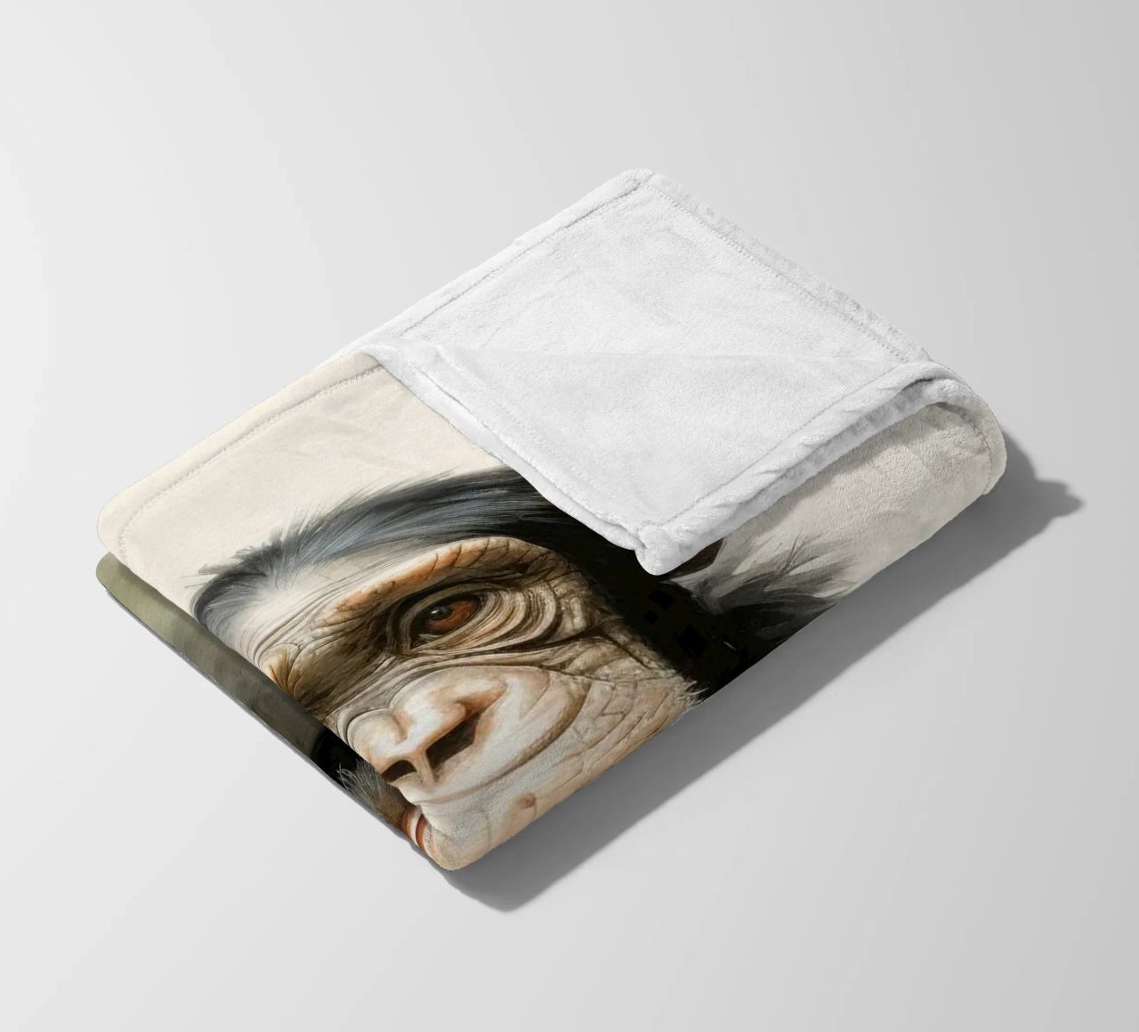Scimpanzé minimo 3 coperta in pile da Minimal Animal Art
