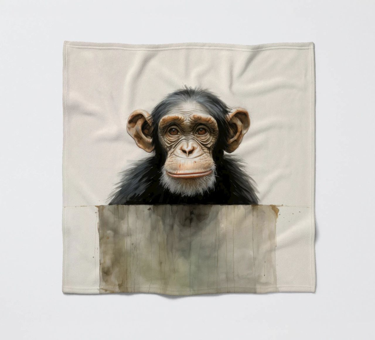Scimpanzé minimo 3 coperta in pile da Minimal Animal Art