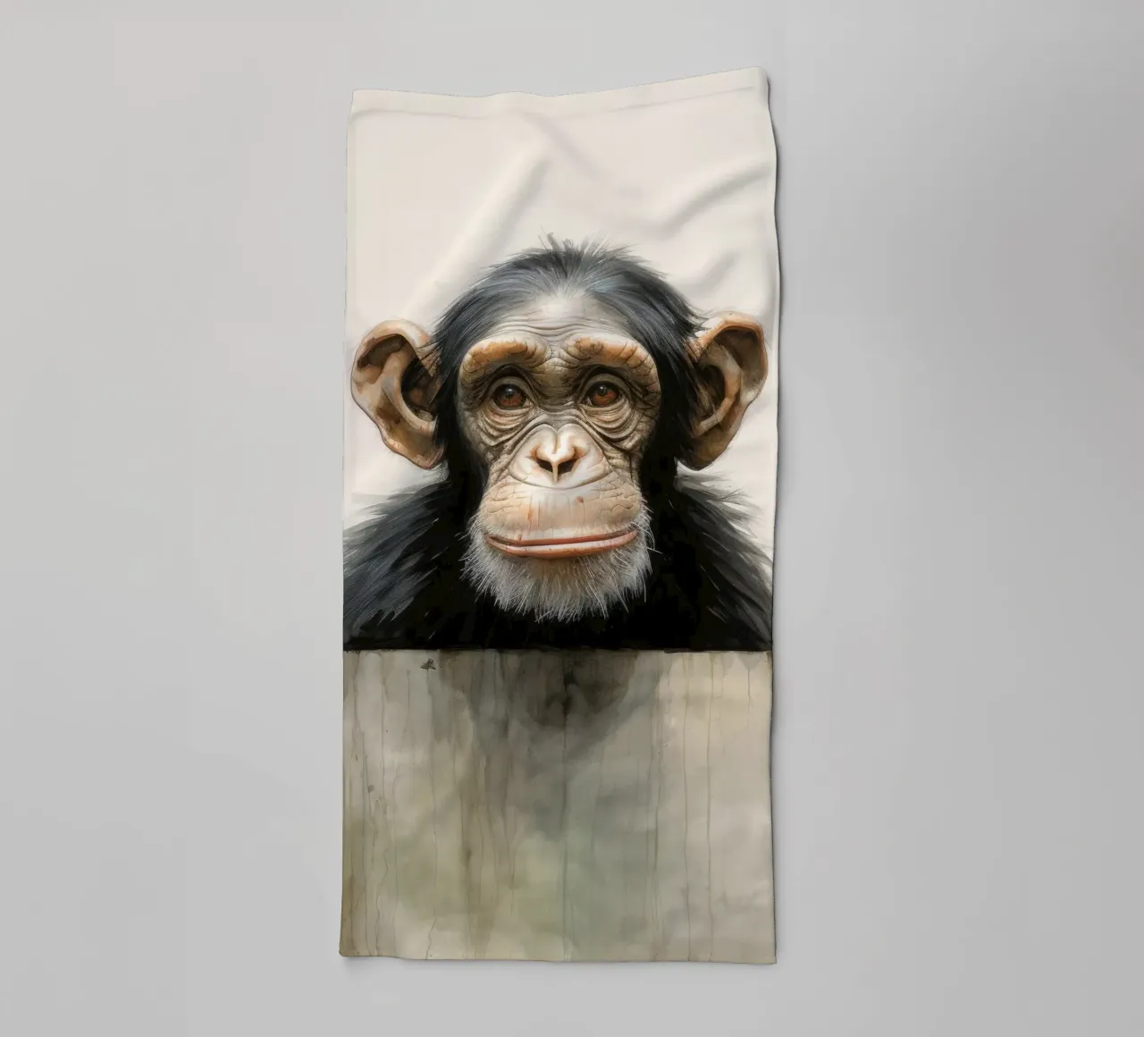 Scimpanzé minimo 3 asciugamano da bagno da Minimal Animal Art