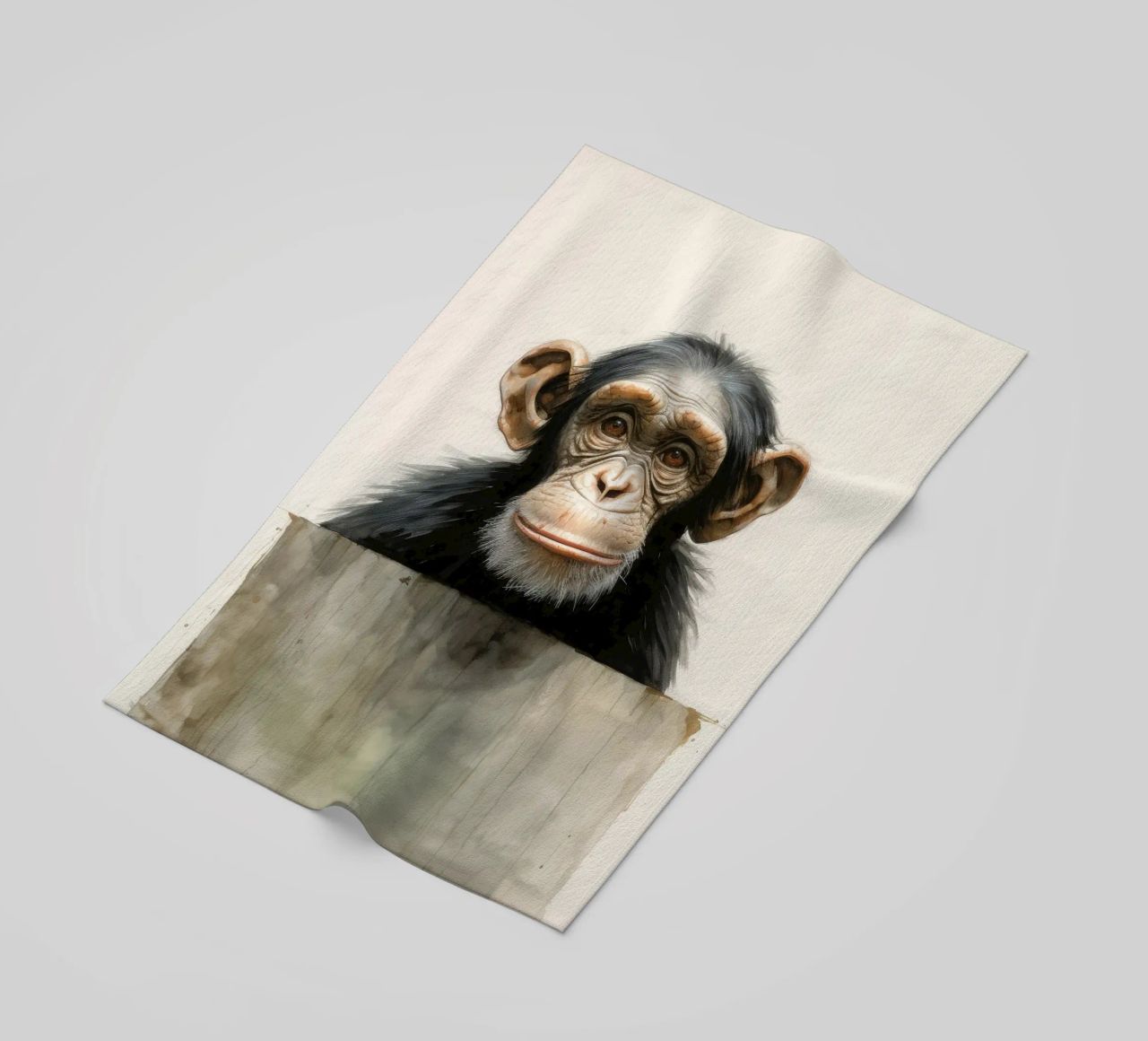 Scimpanzé minimo 3 telo mare da Minimal Animal Art