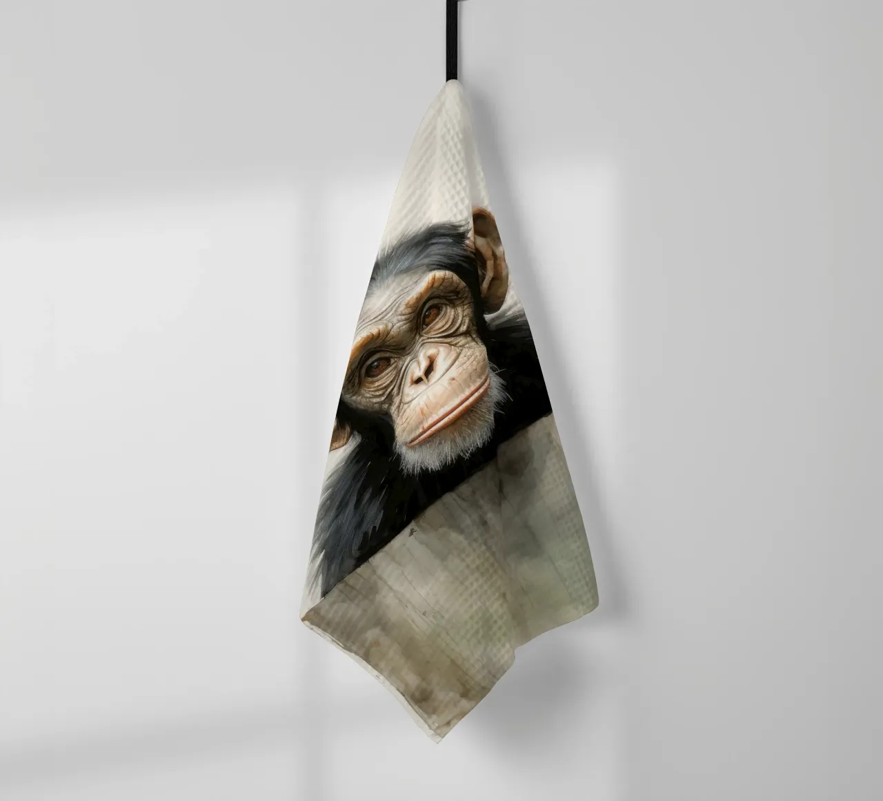Chimpancé mínimo 3 paño de cocina de Minimal Animal Art