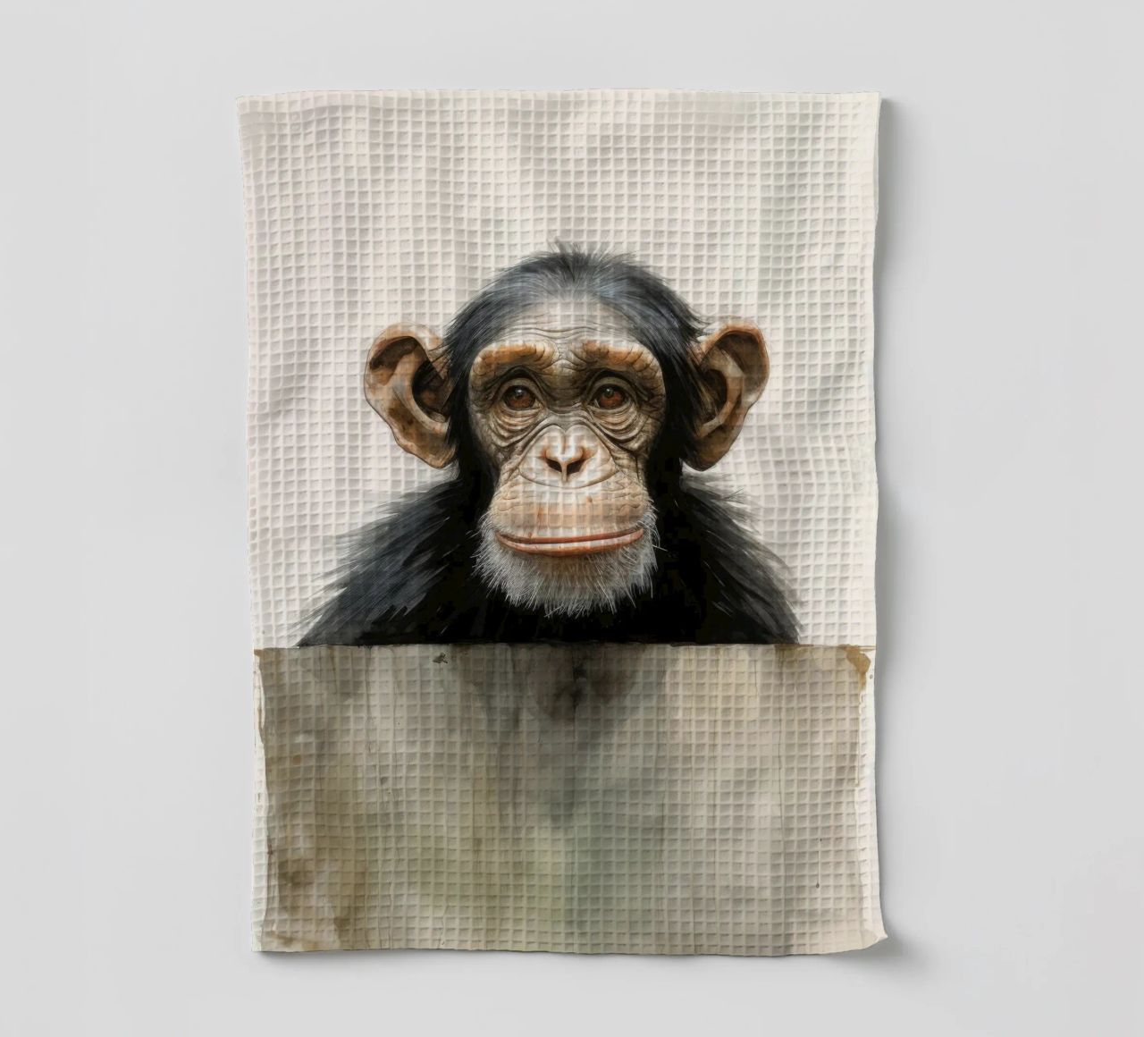 Scimpanzé minimo 3 canovaccio da cucina da Minimal Animal Art