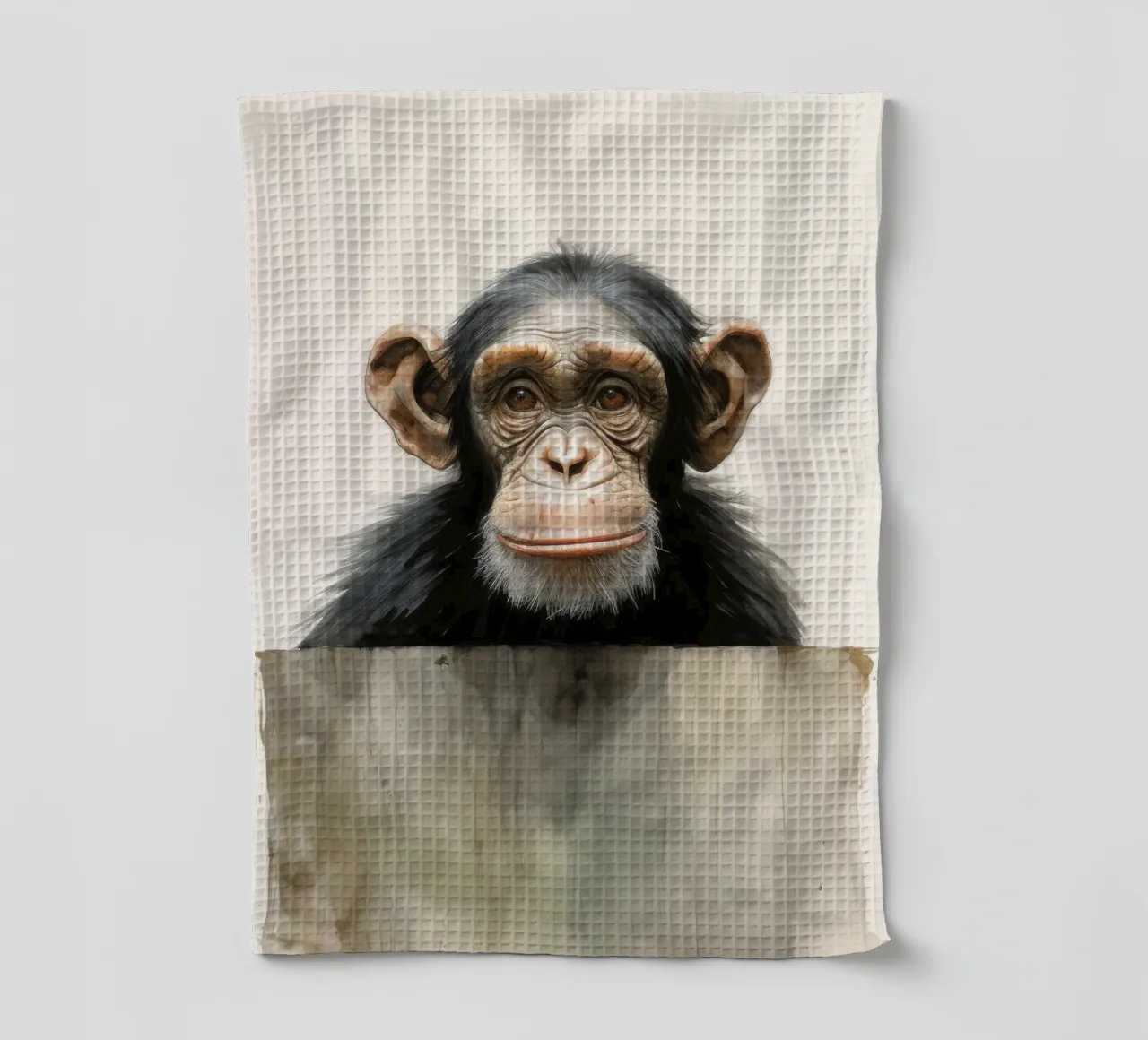 Scimpanzé minimo 3 canovaccio da cucina da Minimal Animal Art
