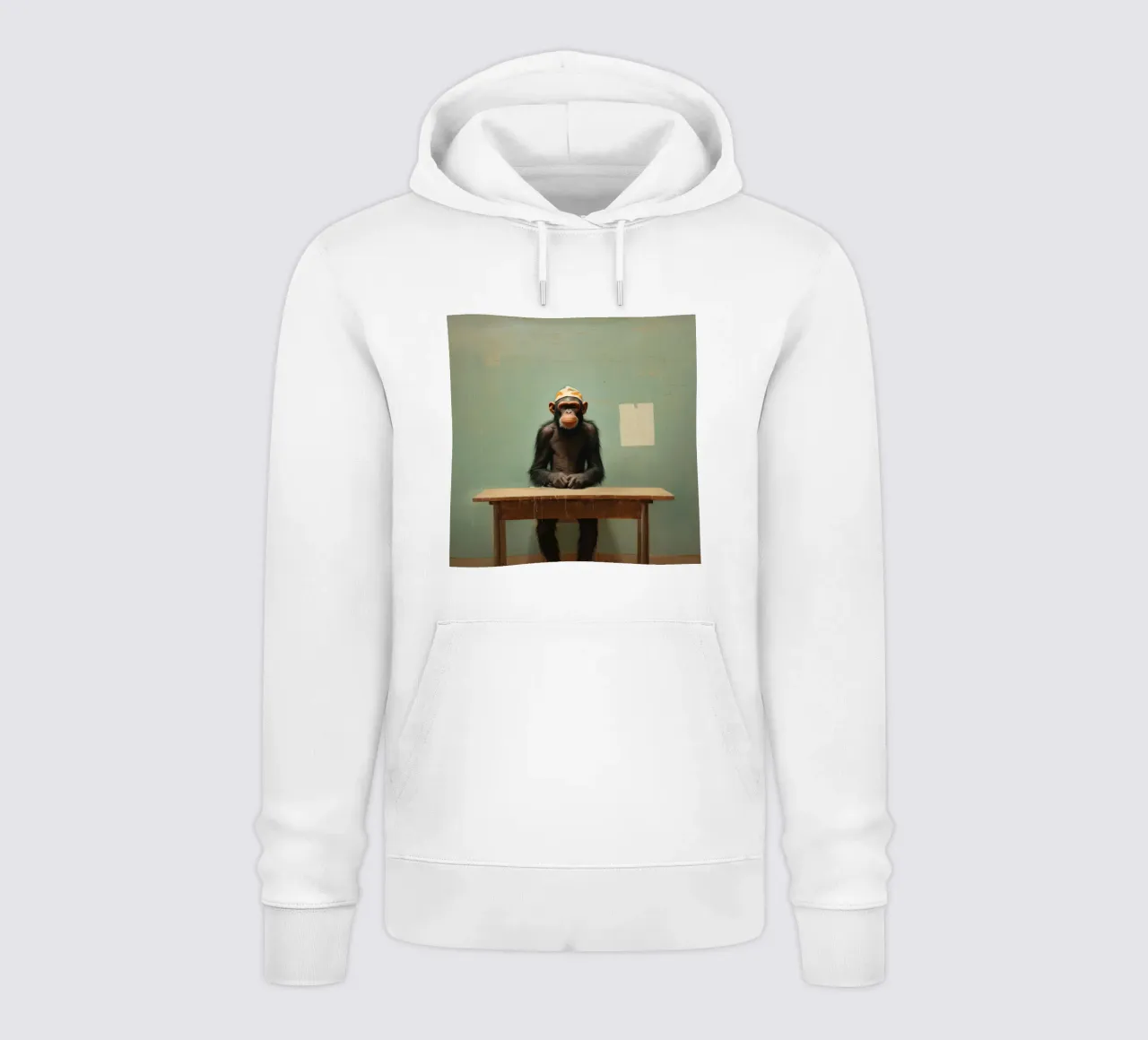 Scimpanzé minimo 4 felpa con cappuccio da Minimal Animal Art