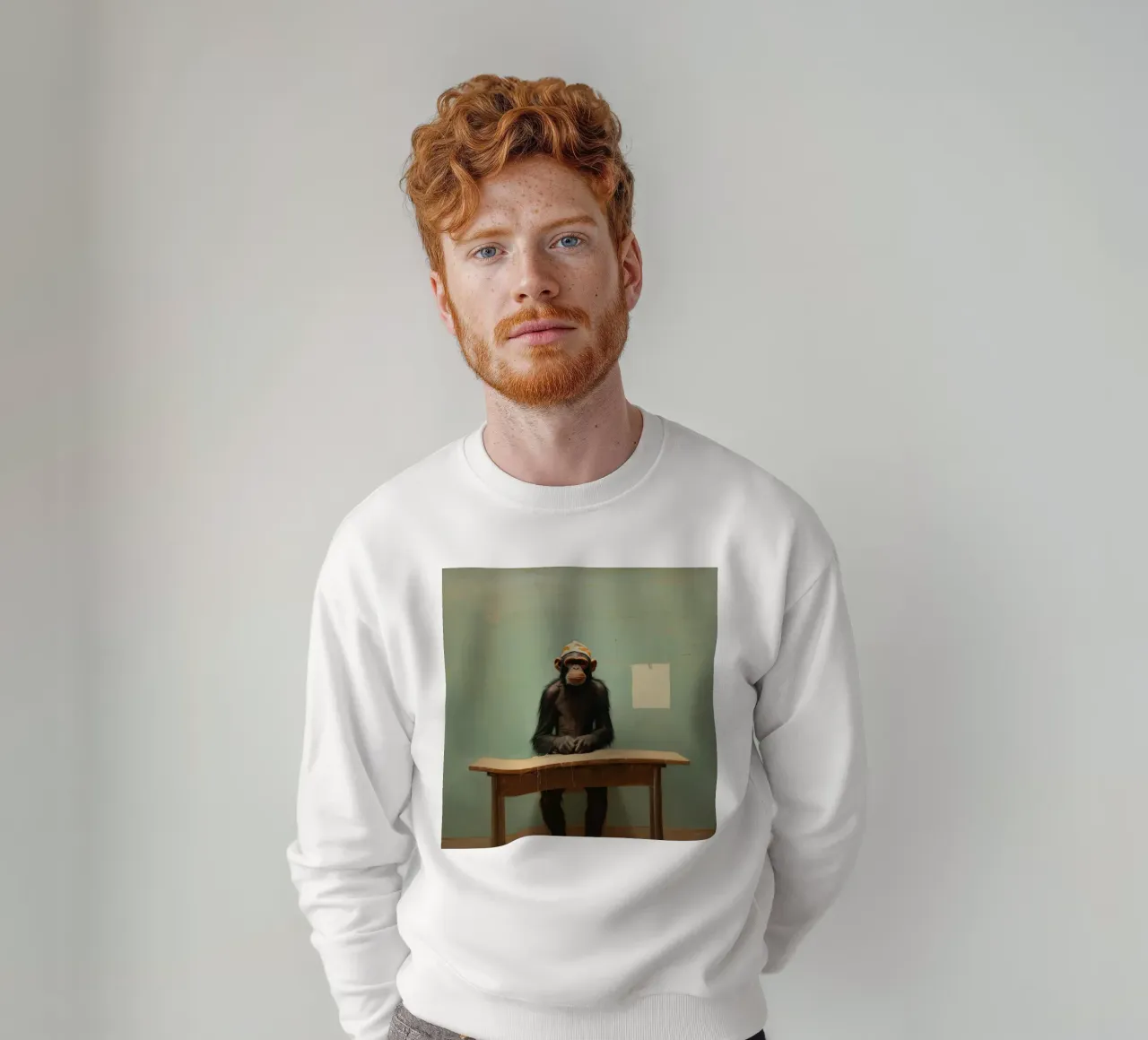 Chimpanzé minimal 4 sweat de Minimal Animal Art