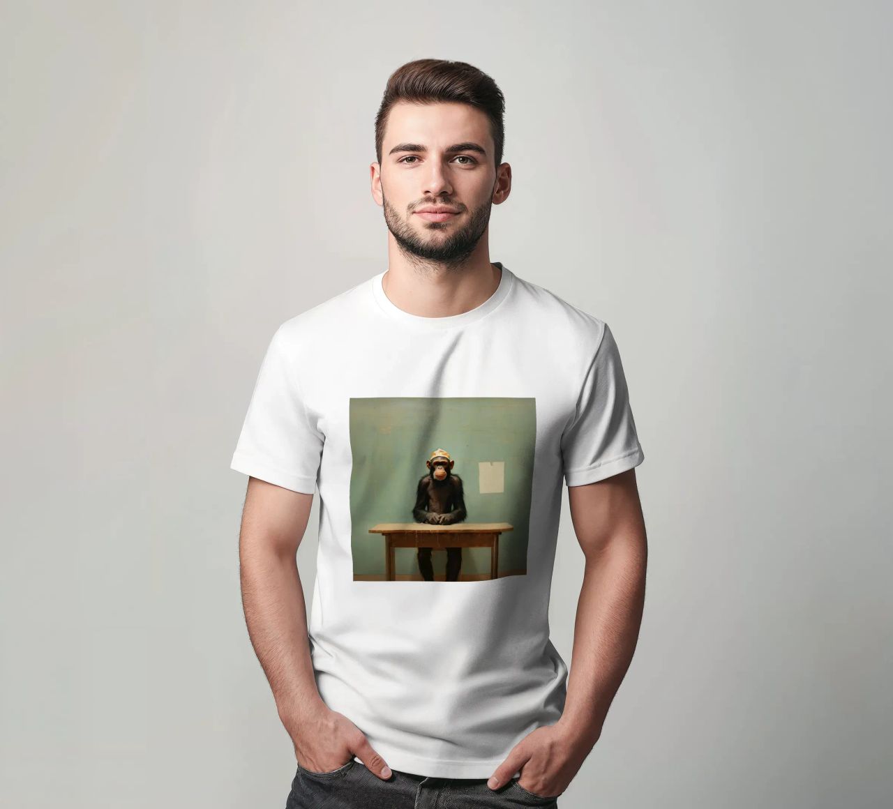 Scimpanzé minimo 4 t-shirt da Minimal Animal Art
