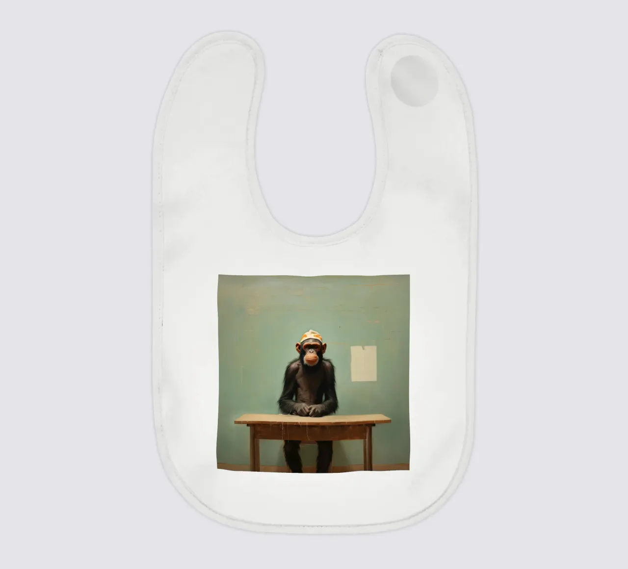 Scimpanzé minimo 4 bavaglino da Minimal Animal Art