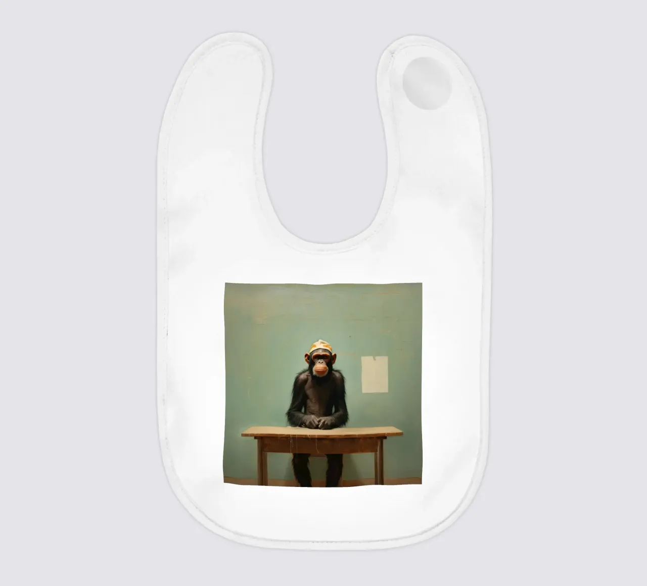 Scimpanzé minimo 4 bavaglino da Minimal Animal Art