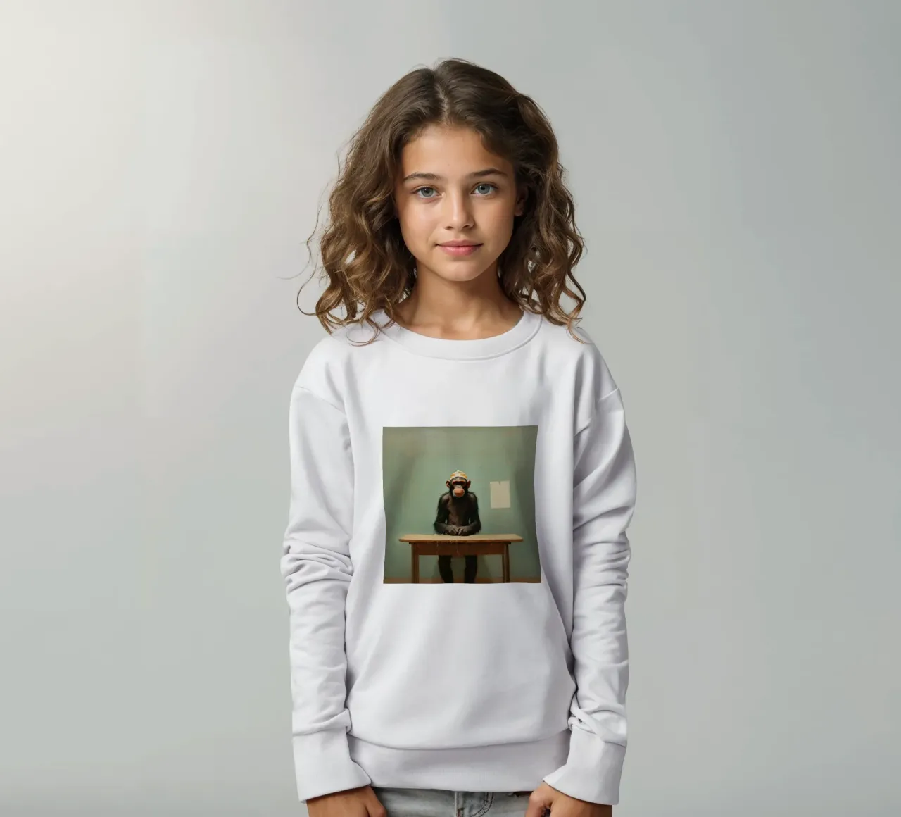 Scimpanzé minimo 4 felpa bambino da Minimal Animal Art