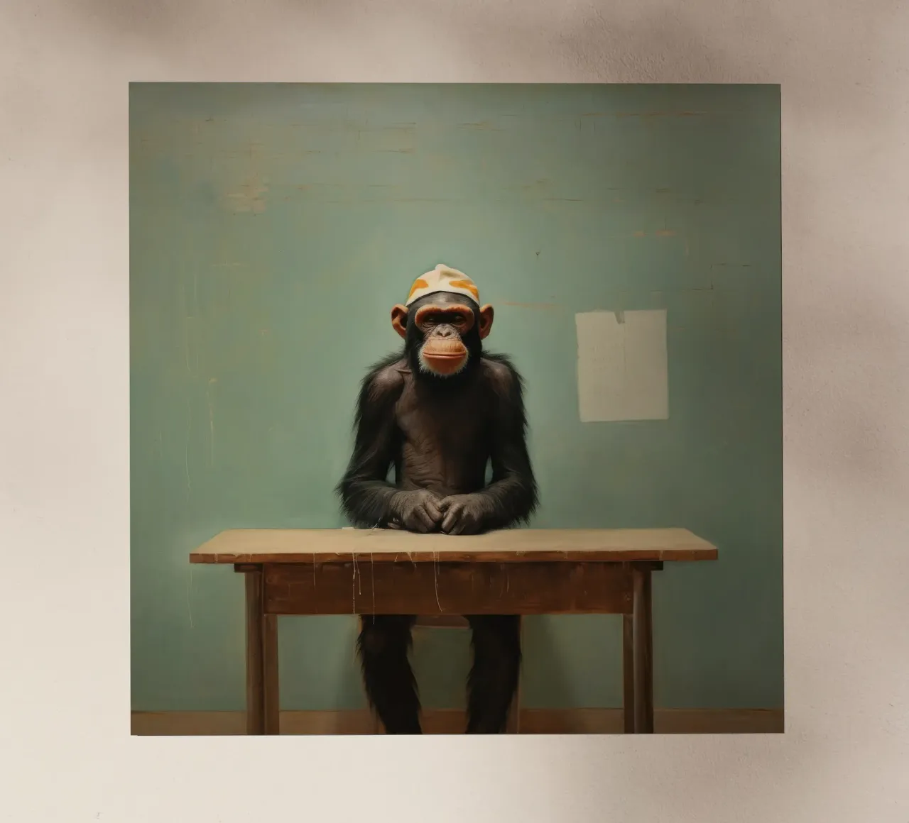 Scimpanzé minimo 4 pellicola backlit da Minimal Animal Art