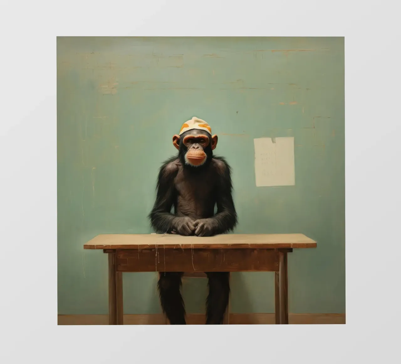 Scimpanzé minimo 4 pellicola backlit da Minimal Animal Art