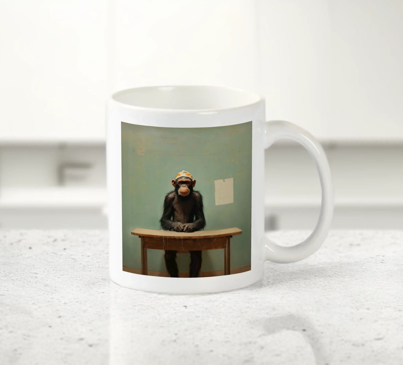 Scimpanzé minimo 4 tazza in ceramica da Minimal Animal Art