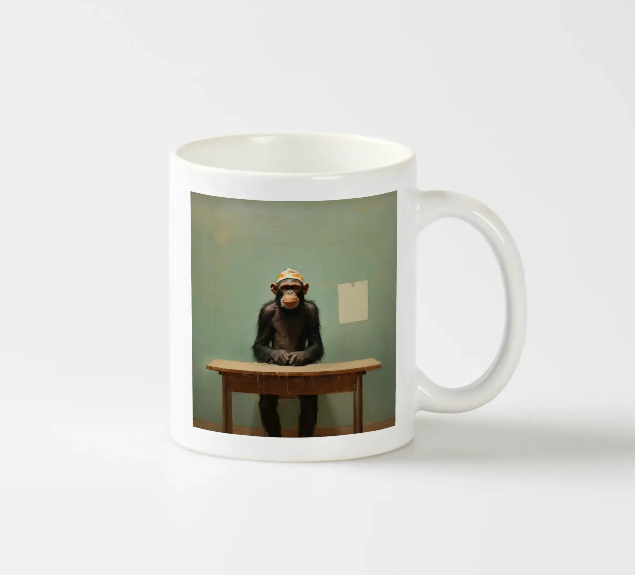 Chimpanzé minimal 4 mug en céramique de Minimal Animal Art