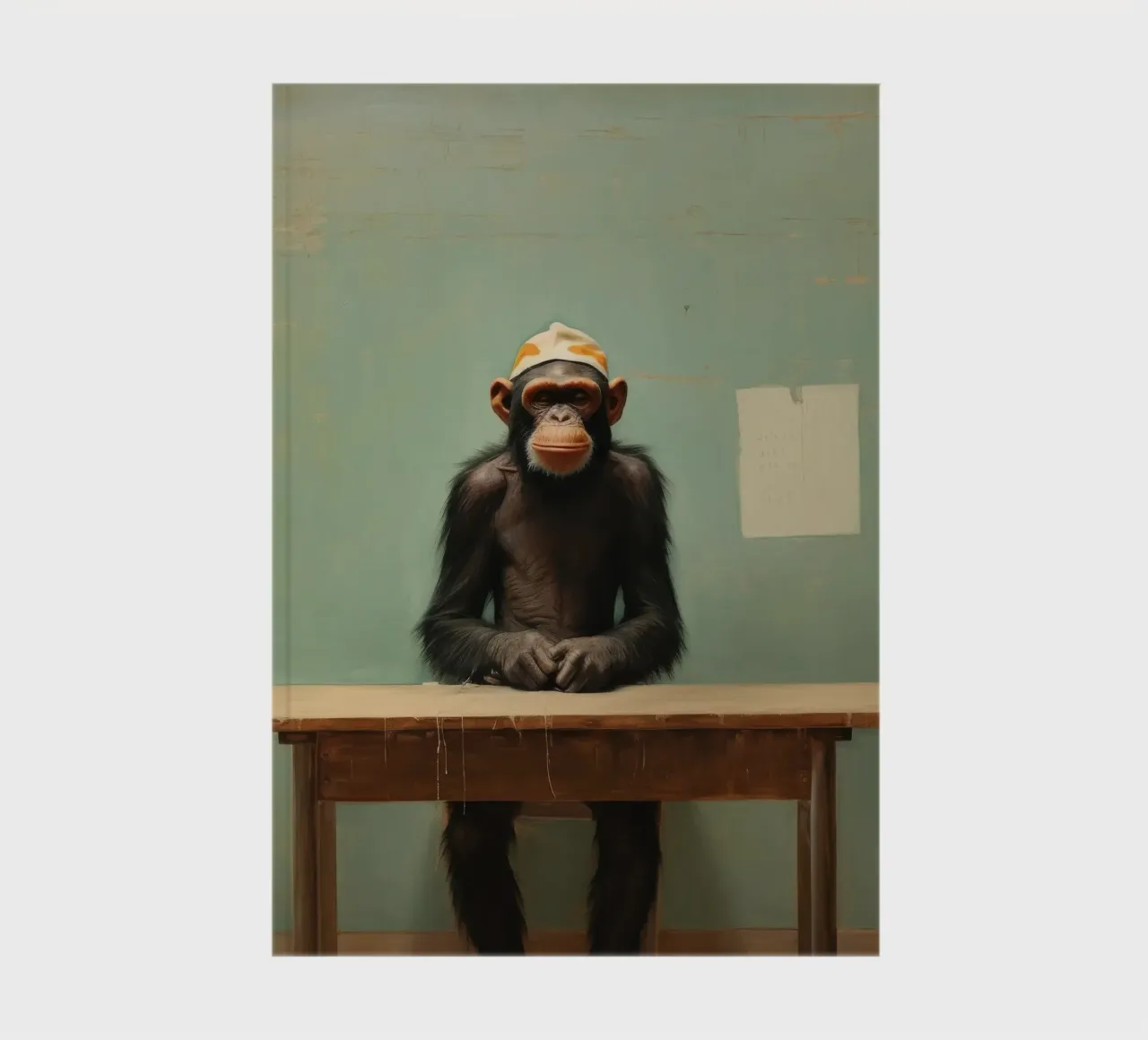 Minimal Chimpanzee 4 notebook by Minimal Animal Art