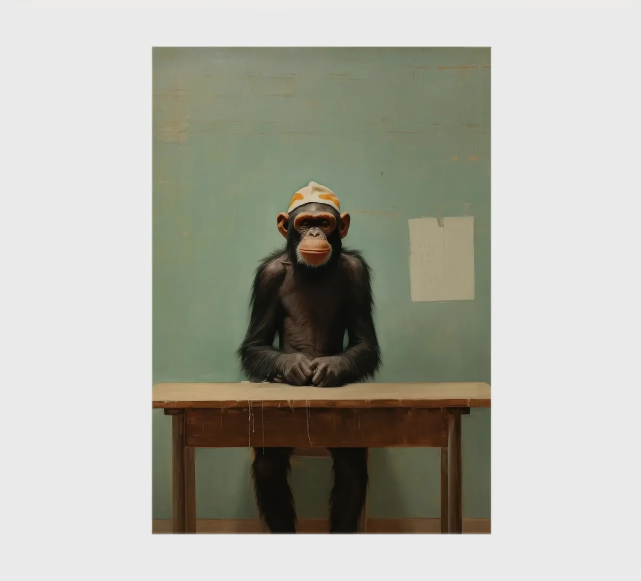 Minimal Chimpanzee 4 notebook by Minimal Animal Art