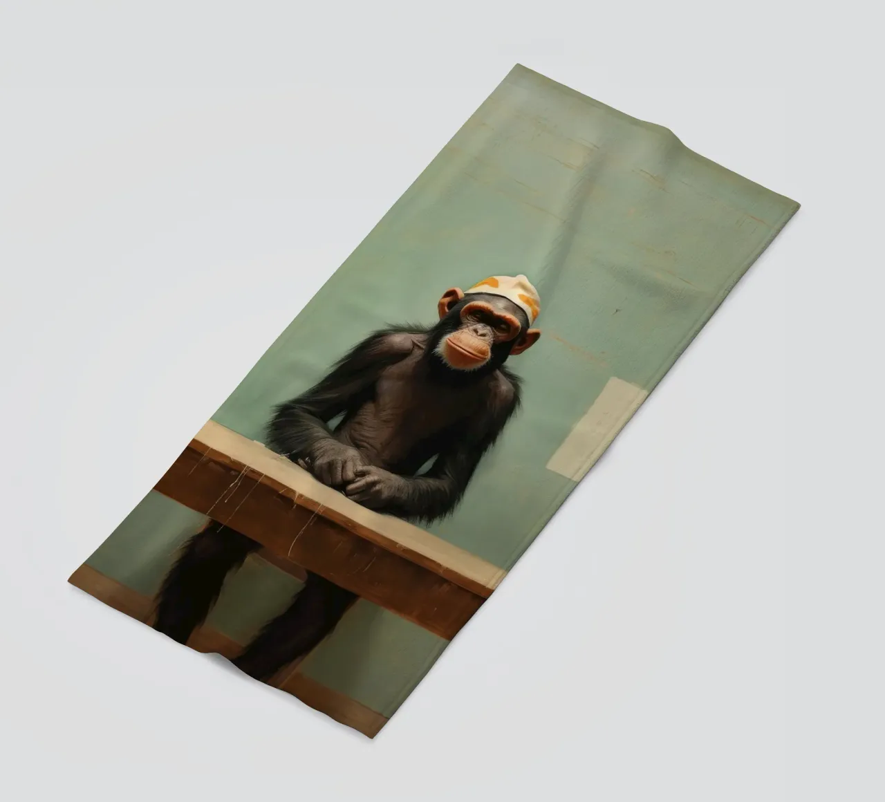 Chimpancé mínimo 4 toalla de playa de Minimal Animal Art