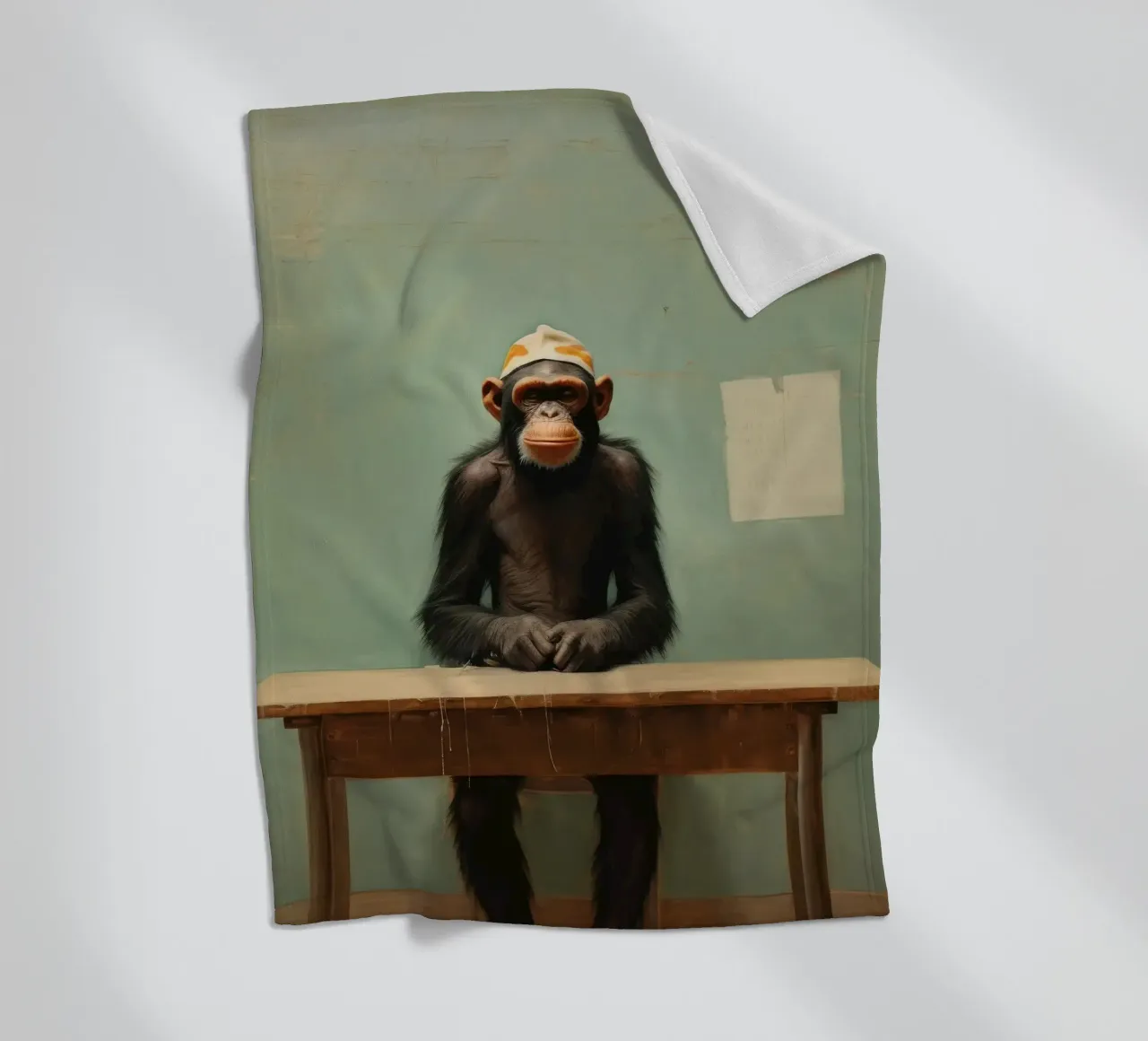 Chimpancé mínimo 4 manta de franela de Minimal Animal Art