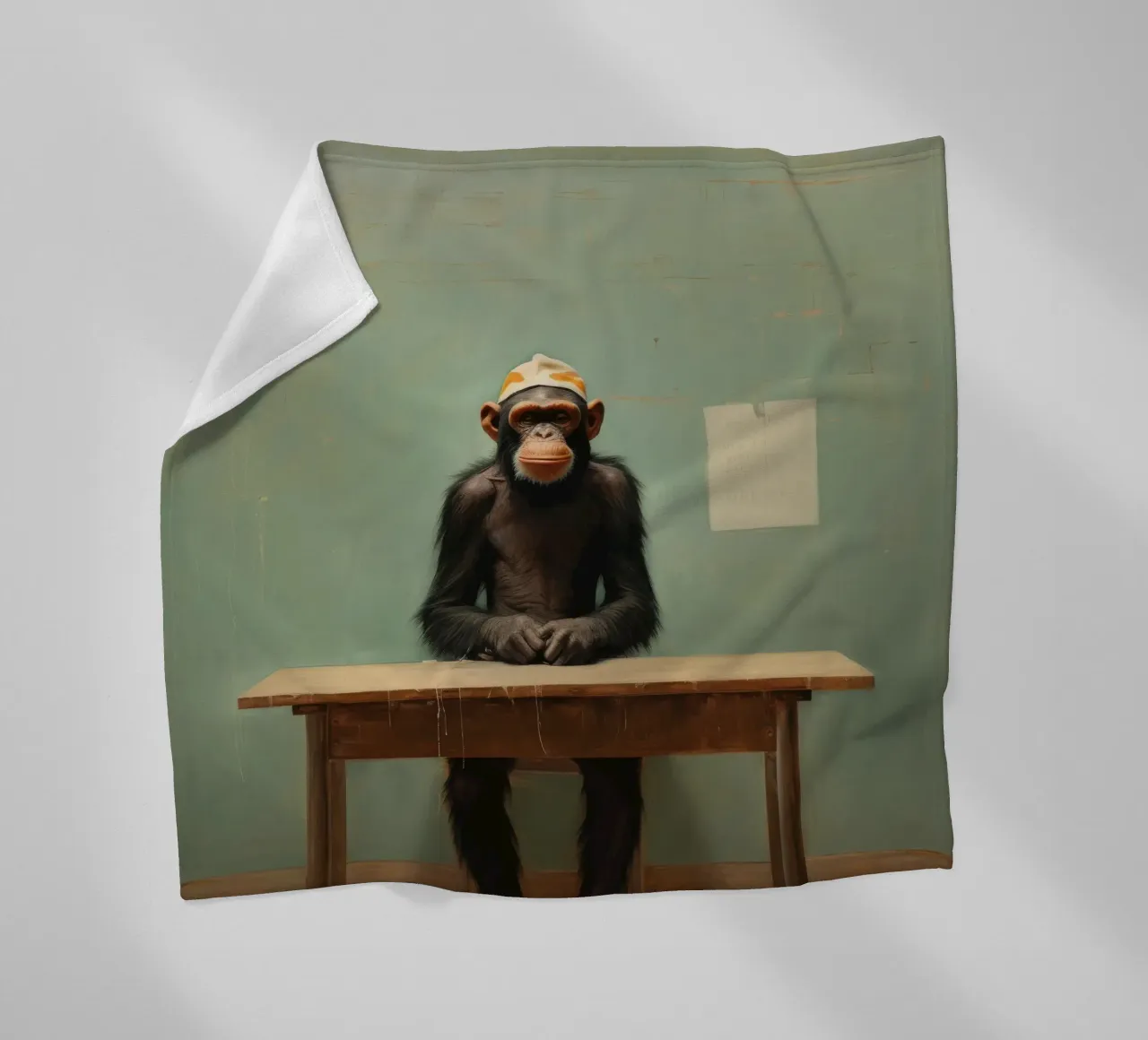 Chimpancé mínimo 4 manta de franela de Minimal Animal Art
