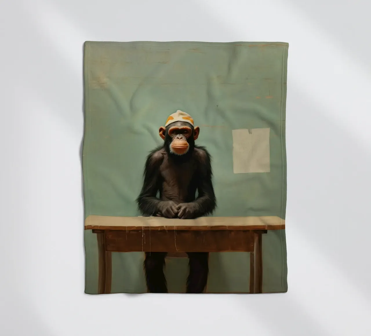 Chimpancé mínimo 4 manta de franela de Minimal Animal Art