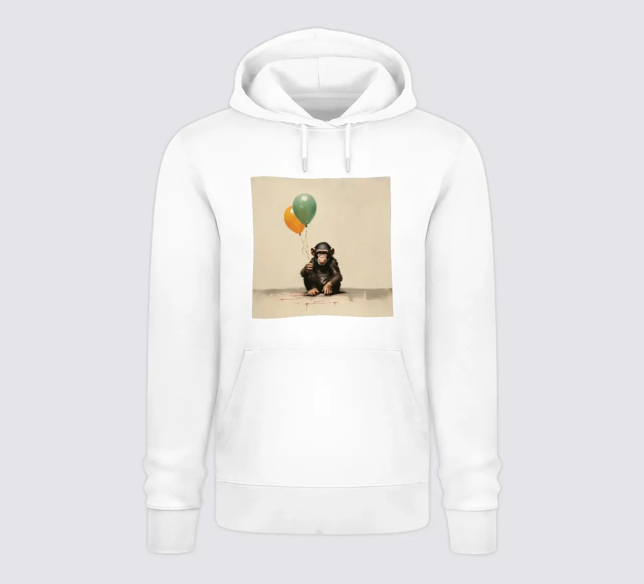 Minimal Schimpanse 1 Hoodie von Minimal Animal Art