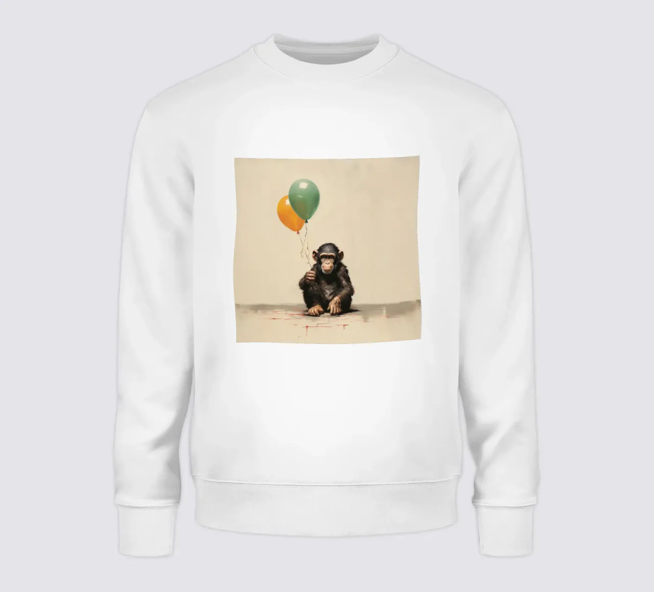 Scimpanzé minimo 1 felpa da Minimal Animal Art