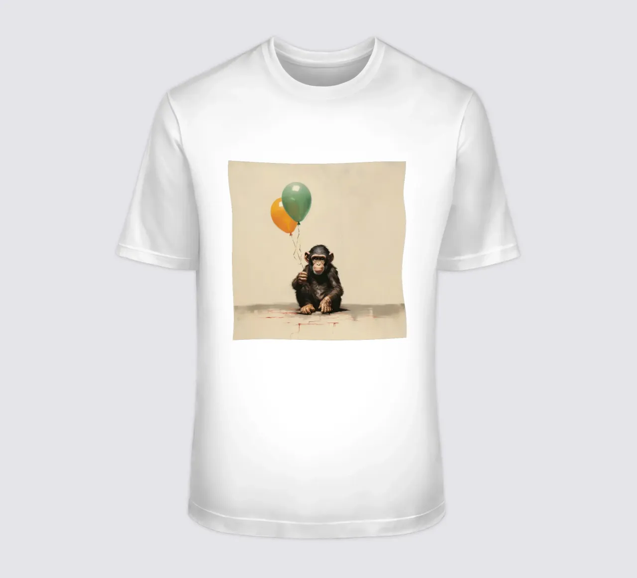 Minimal Chimpanzee 1 t-shirt by Minimal Animal Art