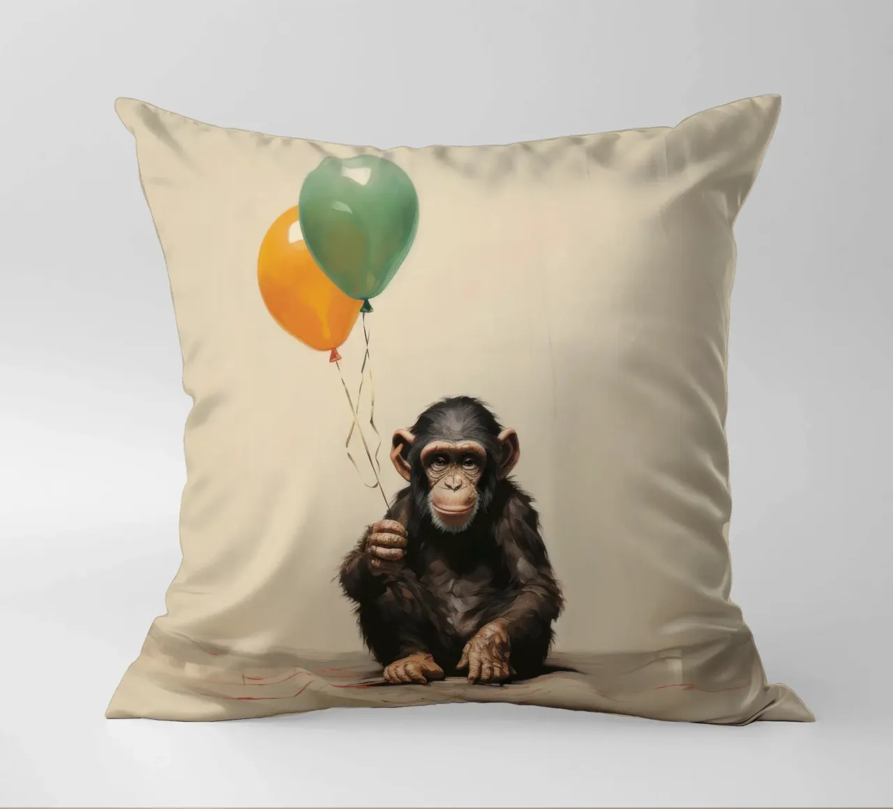 Scimpanzé minimo 1 cuscino da Minimal Animal Art