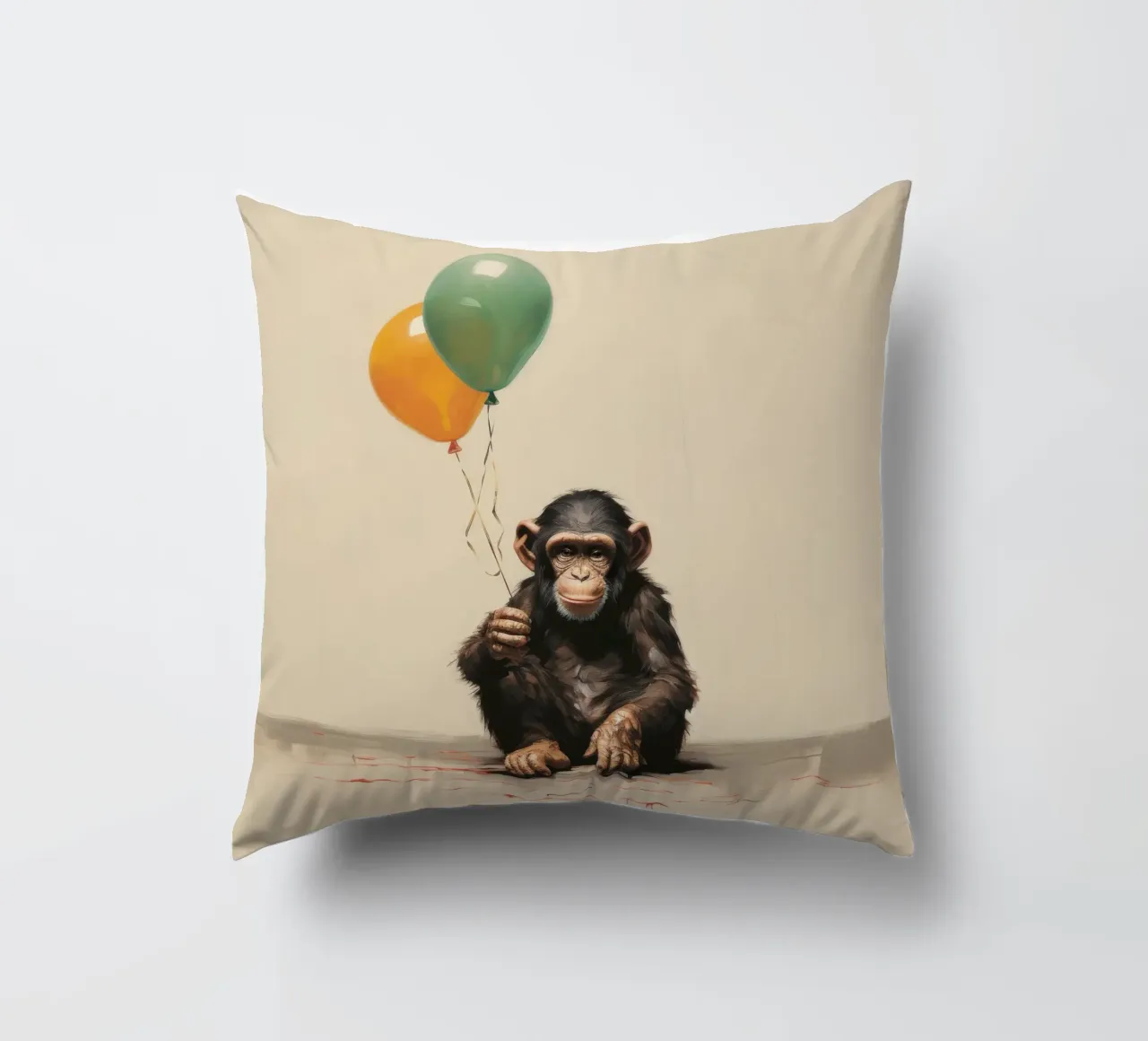 Scimpanzé minimo 1 cuscino da Minimal Animal Art