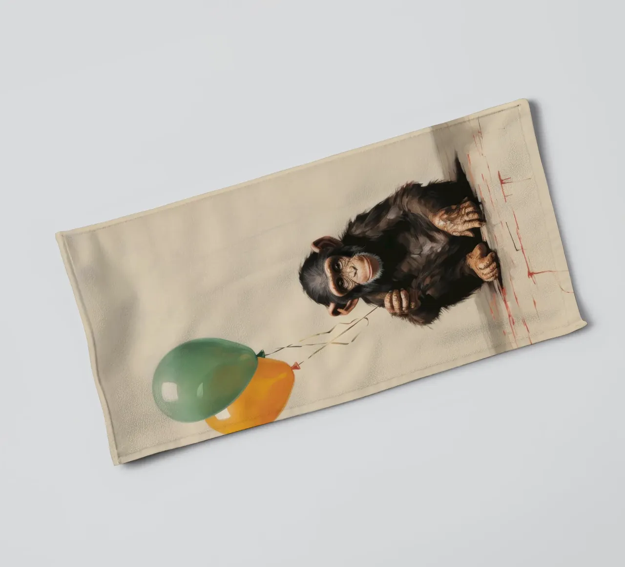 Chimpancé mínimo 1 toalla de baño de Minimal Animal Art