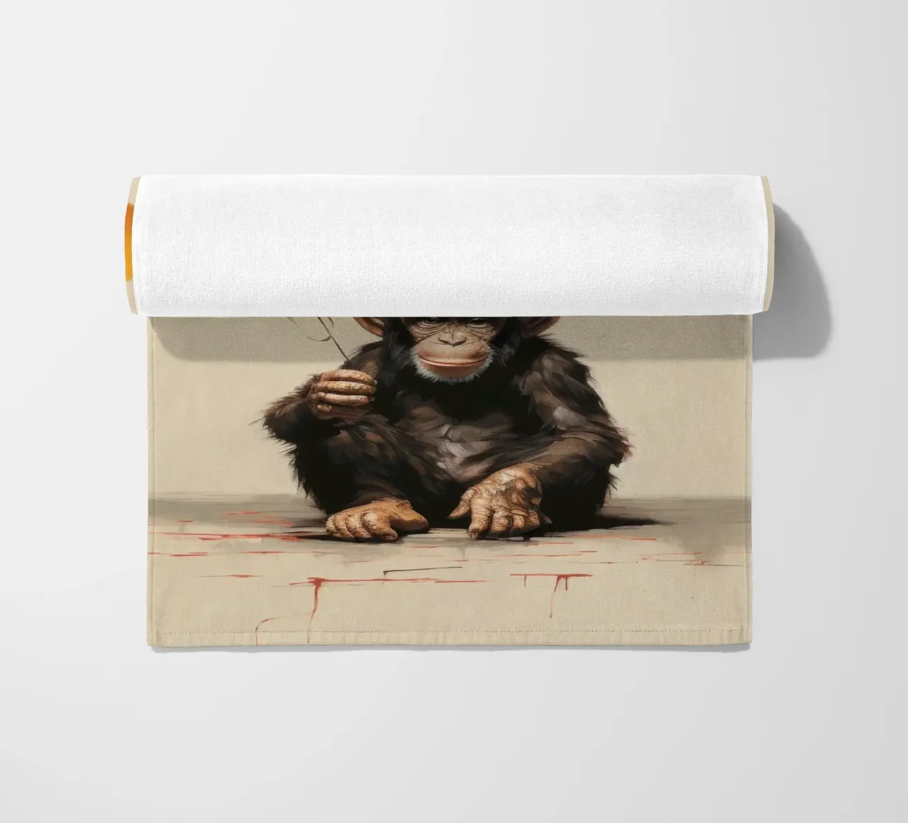 Scimpanzé minimo 1 telo mare da Minimal Animal Art