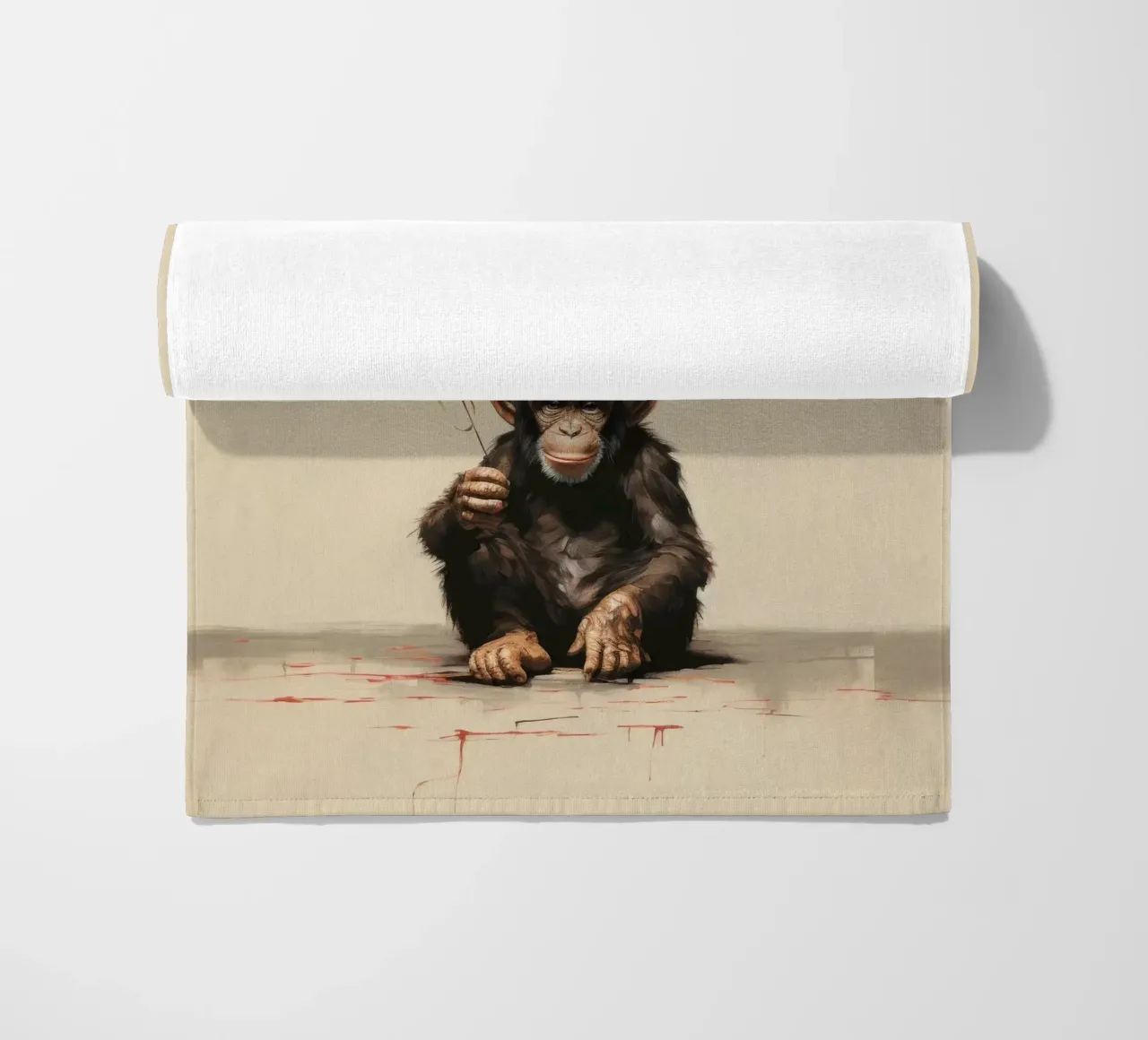 Scimpanzé minimo 1 telo mare da Minimal Animal Art