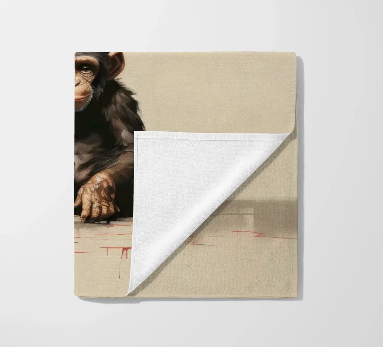 Scimpanzé minimo 1 telo mare da Minimal Animal Art